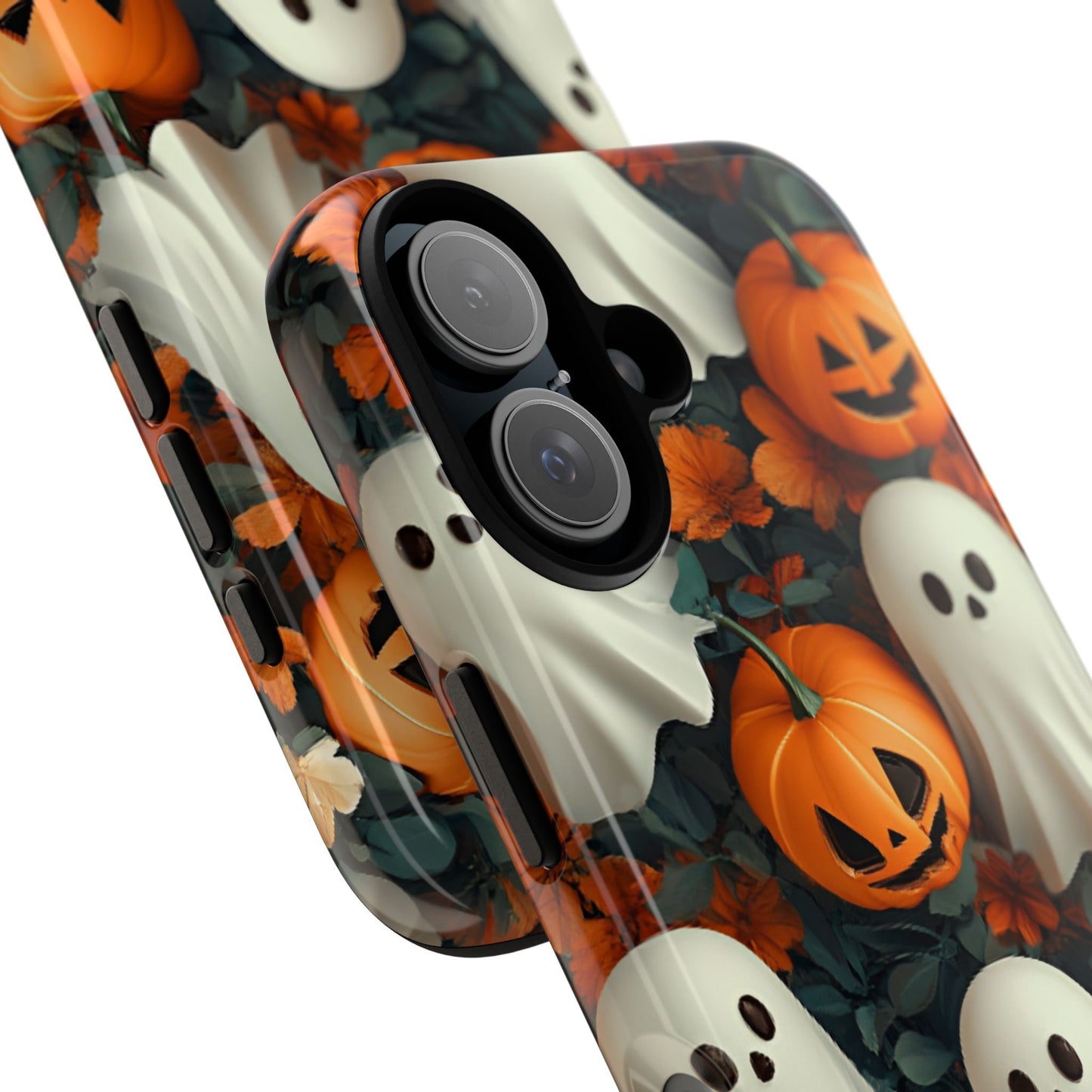 Halloween Ghosts and Pumpkins Phone Case - Spooky and Cute Phone Cases - iPhone 16 15 14 13 12 11, Samsung Galaxy & Google Pixel Phone Covers