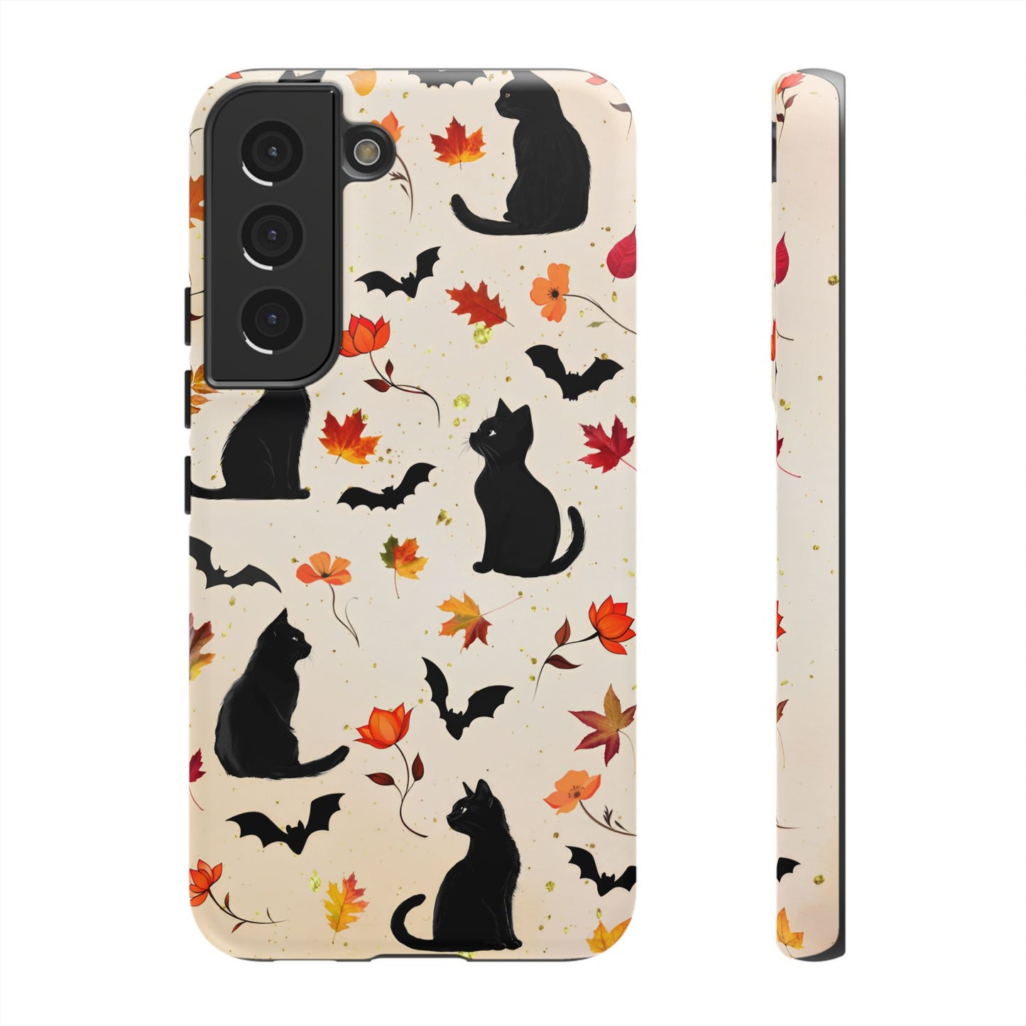 Cute Black Cats Halloween Phone Case - Aesthetic Fall Phone Cases for iPhone 16 15 14 13 12 11, Samsung Galaxy & Google Pixel