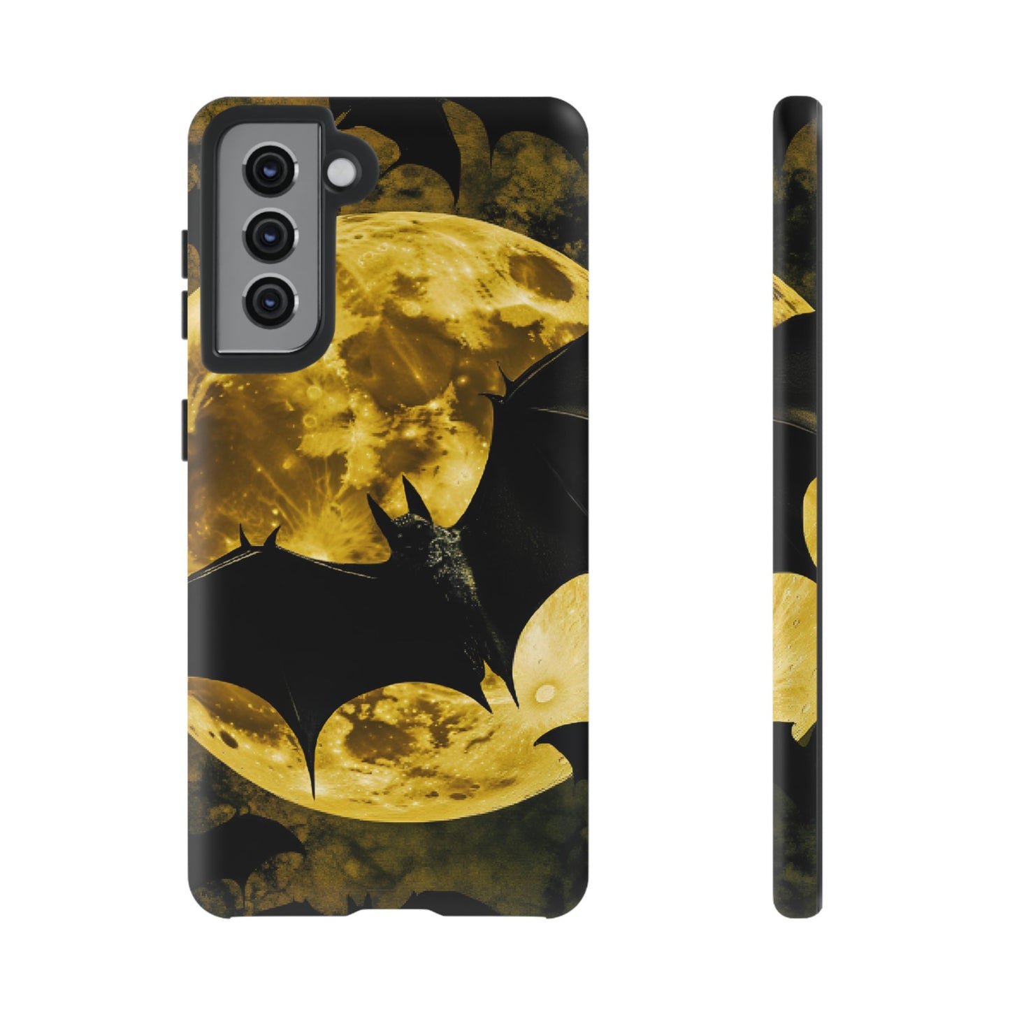 Gothic Bat and Moon Phone Case - Spooky Halloween Phone Cases - iPhone 16 15 14 13 12 11, Samsung Galaxy & Google Pixel Phone Covers