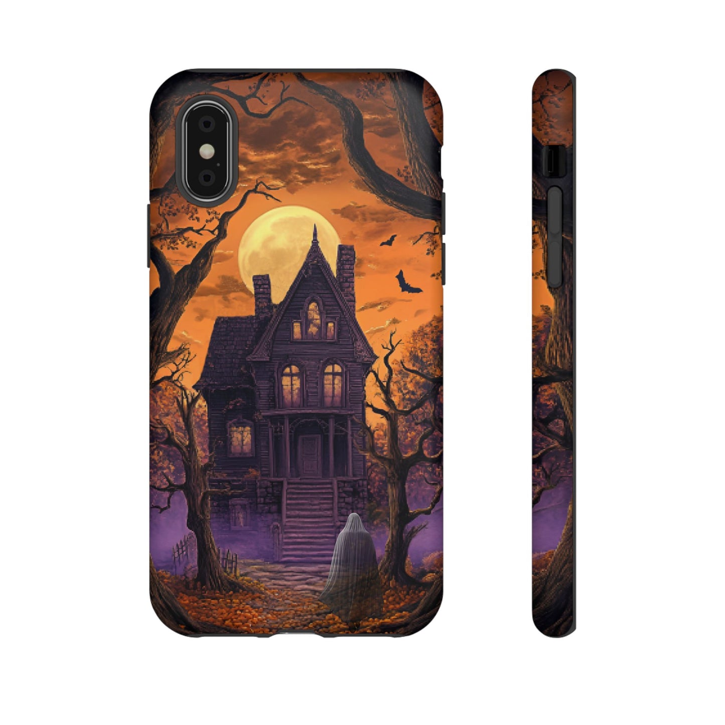 Halloween Haunted Mansion and Ghost Phone Case - Spooky Season Phone Cases - iPhone 16 15 14 13 12 11, Samsung Galaxy & Google Pixel Phone Covers - Boo and Bewear