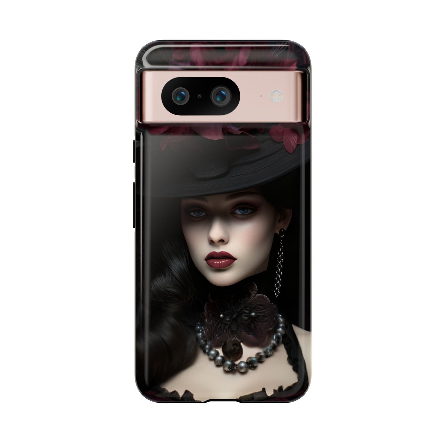 Victorian Goth Phone Case with Vintage Gothic Woman for iPhone 16 15 14 13 12 11, Samsung Galaxy & Google Pixel