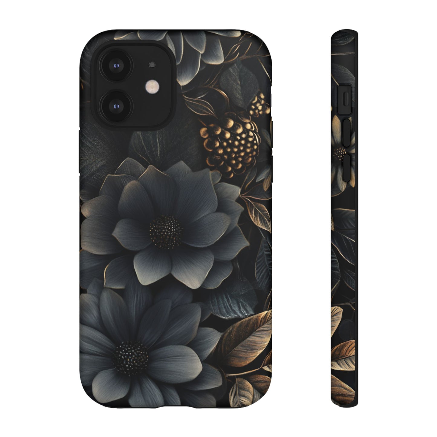 Dark Flower Phone Case - iPhone 16 15 14 13 12 11, Samsung Galaxy & Google Pixel Phone Covers