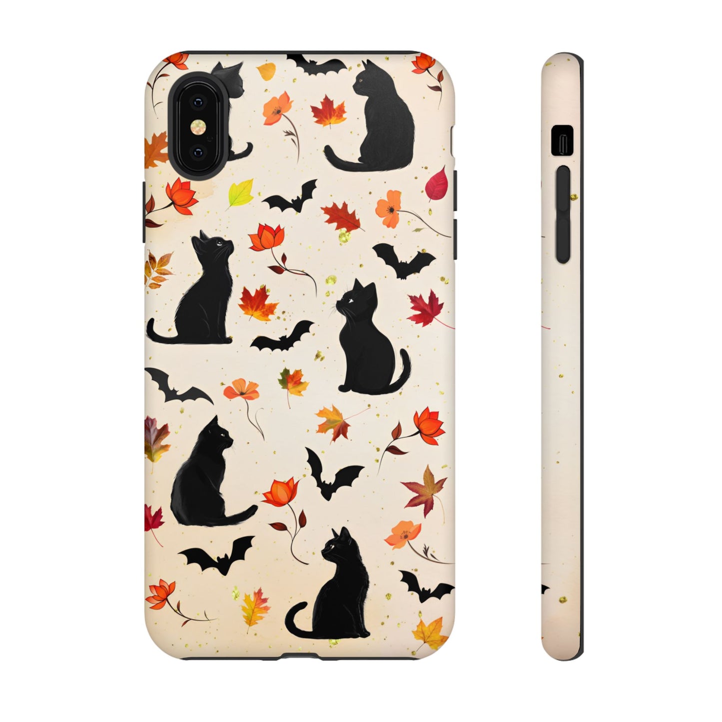 Cute Black Cats Halloween Phone Case - Aesthetic Fall Phone Cases - iPhone 16 15 14 13 12 11, Samsung Galaxy & Google Pixel Phone Covers