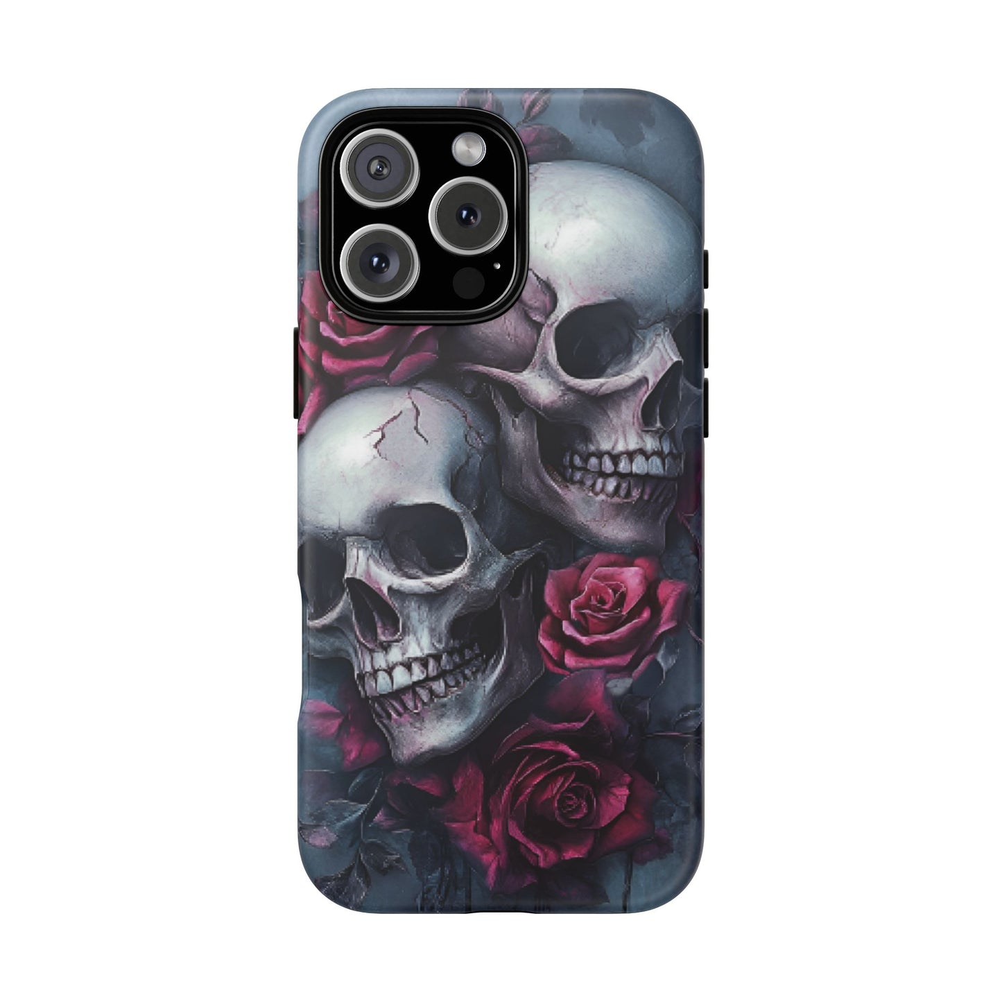 Skulls and Roses Phone Case - Gothic Dark Romance Phone Cases - iPhone 16 15 14 13 12 11, Samsung Galaxy & Google Pixel Phone Covers