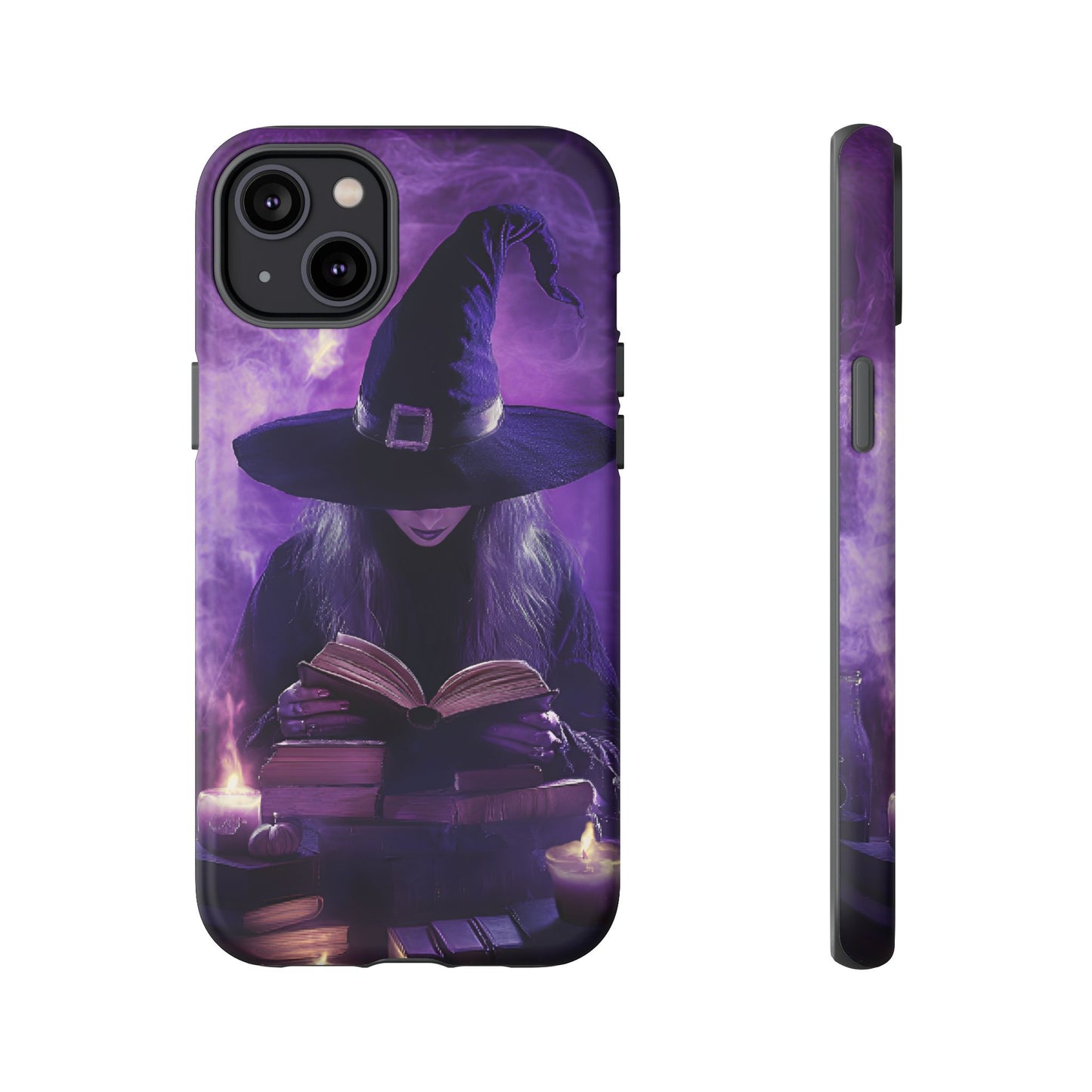 Witch Reading Book Phone Case - Witchy  Halloween Phone Cases - iPhone 16 15 14 13 12 11, Samsung Galaxy & Google Pixel Phone Covers