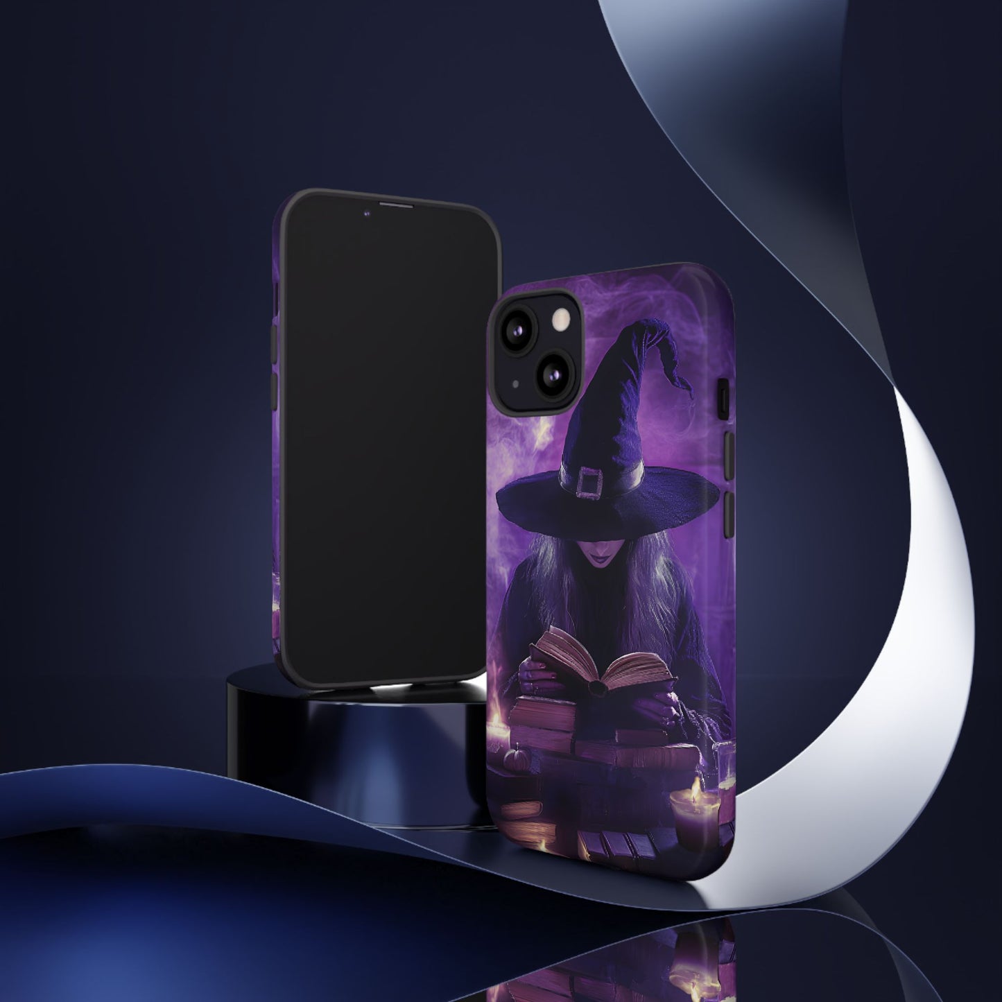 Witch Reading Book Phone Case - Witchy  Halloween Phone Cases - iPhone 16 15 14 13 12 11, Samsung Galaxy & Google Pixel Phone Covers