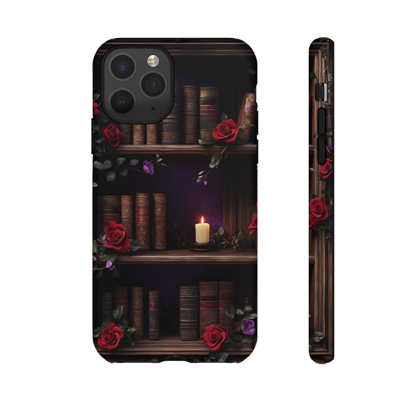 Vintage Books Phone Case - Goth Dark Academia Library Phone Cases for iPhone 16 15 14 13 12 11, Samsung Galaxy & Google Pixel