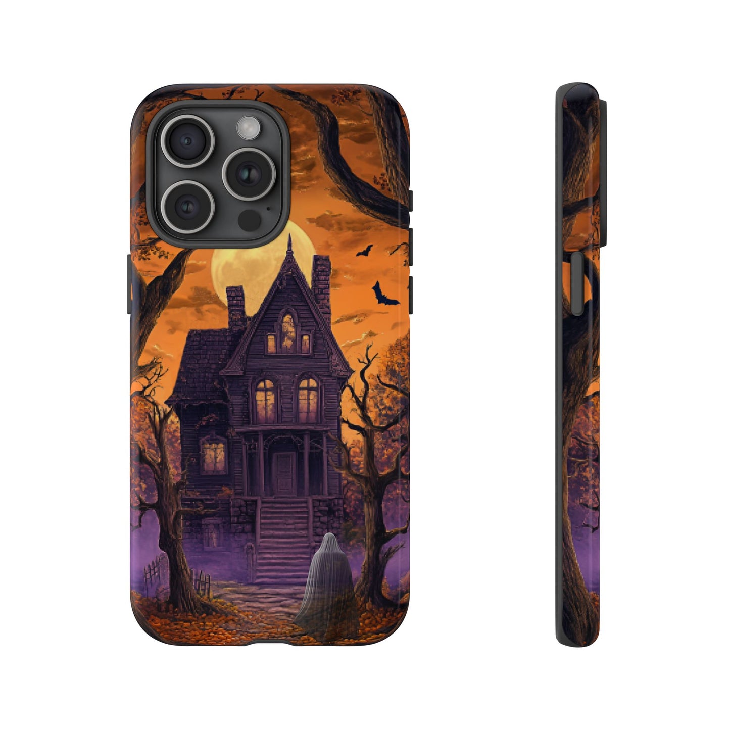 Halloween Haunted Mansion and Ghost Phone Case - Spooky Season Phone Cases - iPhone 16 15 14 13 12 11, Samsung Galaxy & Google Pixel Phone Covers