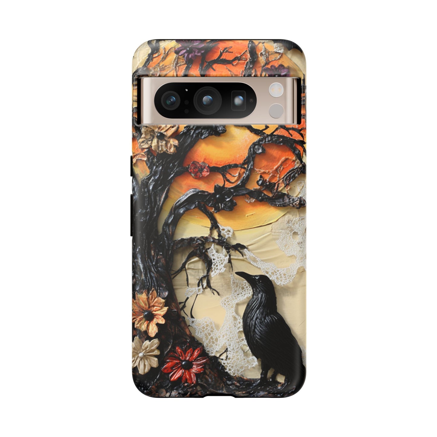 Gothic Raven Phone Case - Fantasy Goth Phone Cases for iPhone 16 15 14 13 12 11, Samsung Galaxy & Google Pixel