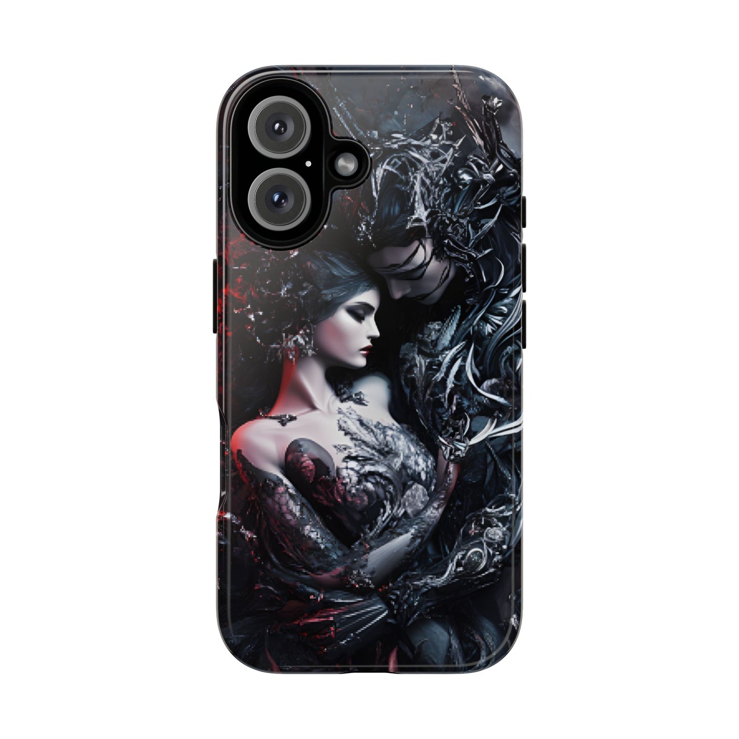 Gothic Couple Phone Case - Victorian Goth Valentine's Day Phone Cases - iPhone 16 15 14 13 12 11, Samsung Galaxy & Google Pixel Phone Covers - Boo and Bewear