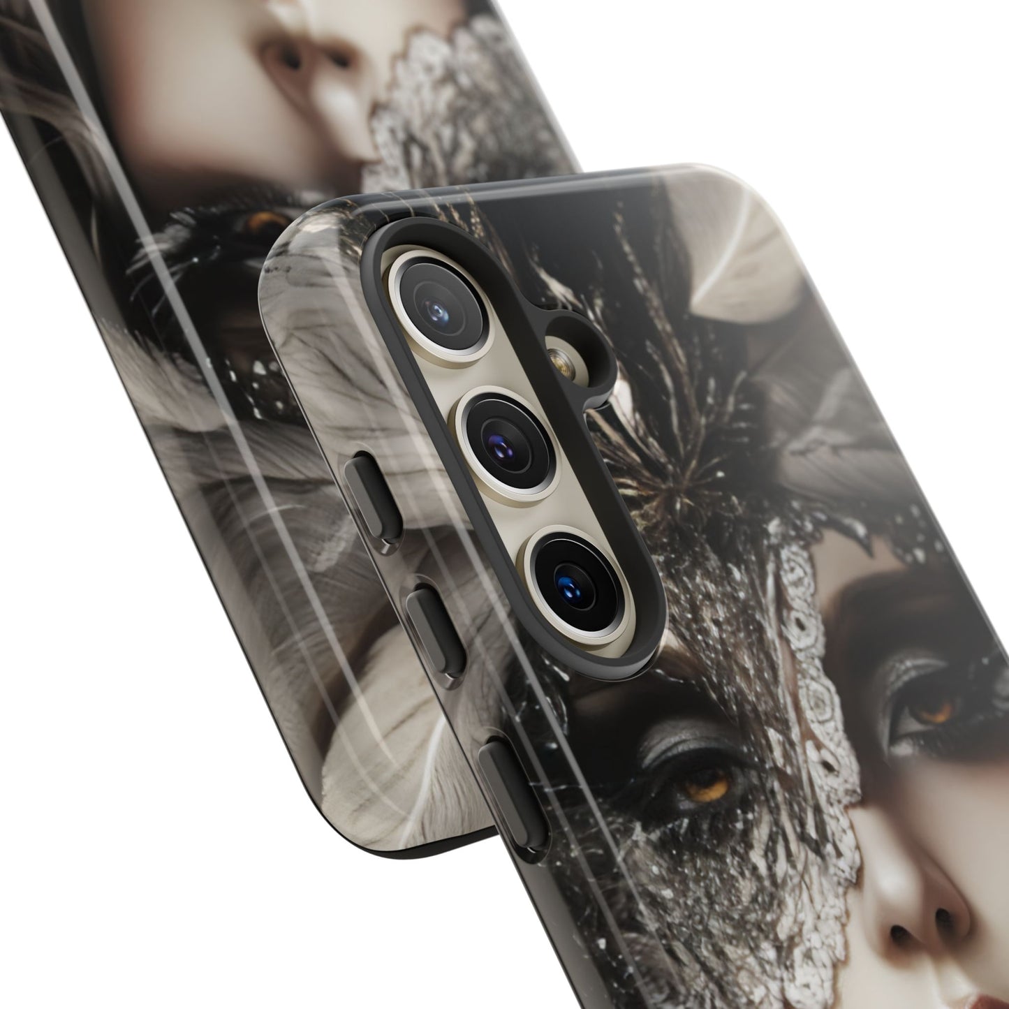 Goth Phone Case with Aesthetic Woman - iPhone 16 15 14 13 12 11, Samsung Galaxy & Google Pixel Phone Covers