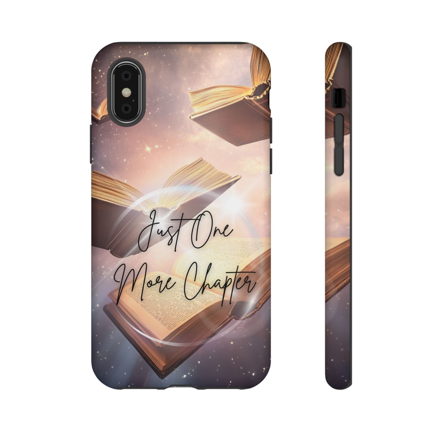 Bookish Phone Case -Just One More Chapter - Magic Vintage Books - iPhone 16 15 14 13 12 11, Samsung Galaxy & Google Pixel Phone Covers - Boo and Bewear