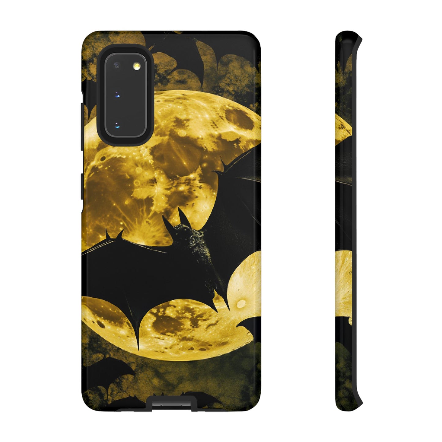 Gothic Bat and Moon Phone Case - Spooky Halloween Phone Cases - iPhone 16 15 14 13 12 11, Samsung Galaxy & Google Pixel Phone Covers - Boo and Bewear