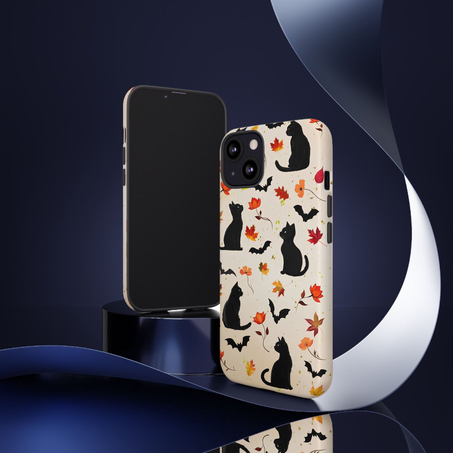 Cute Black Cats Halloween Phone Case - Aesthetic Fall Phone Cases for iPhone 16 15 14 13 12 11, Samsung Galaxy & Google Pixel