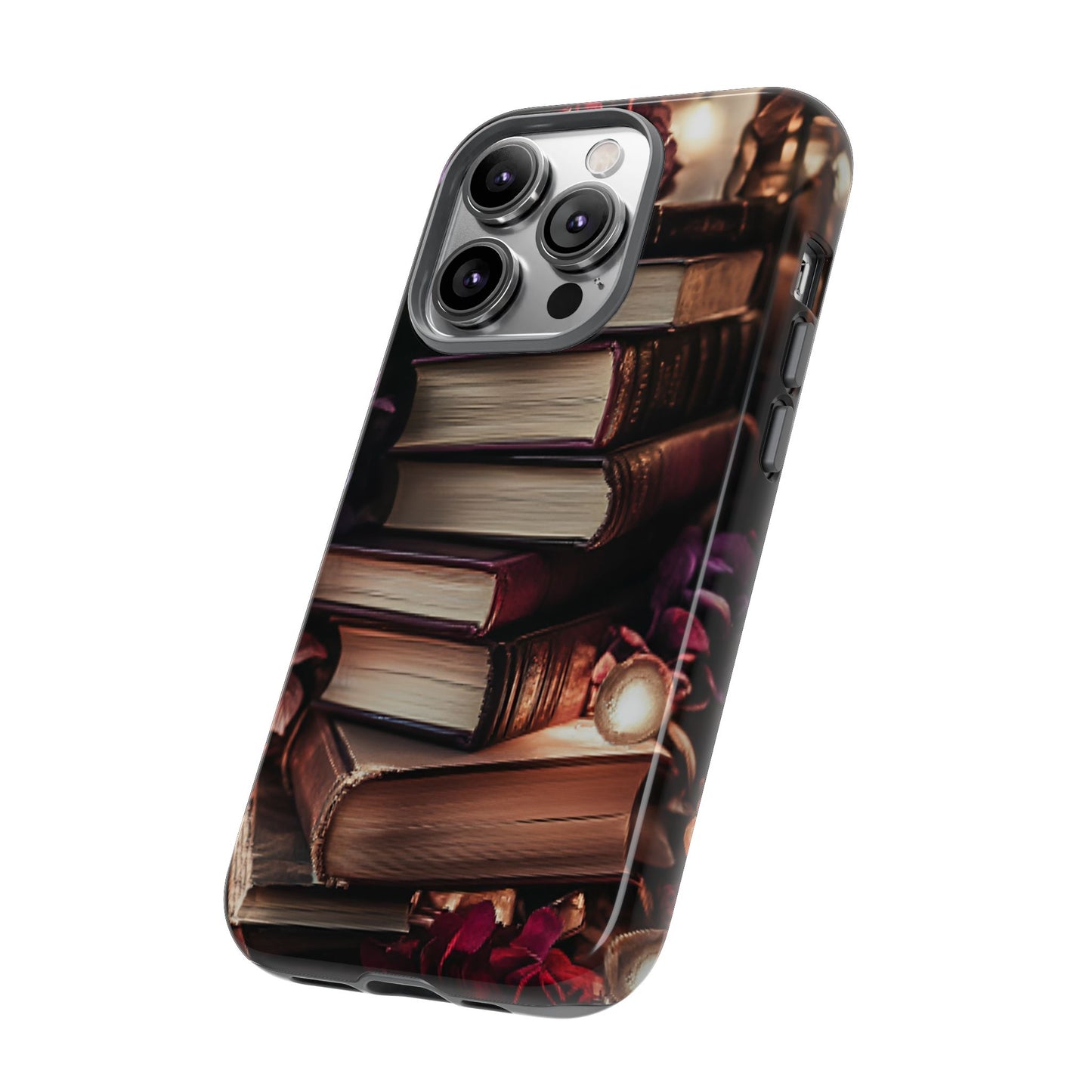 Book Lover Phone Case - Vintage Dark Academia Books - iPhone 16 15 14 13 12 11, Samsung Galaxy & Google Pixel Phone Covers