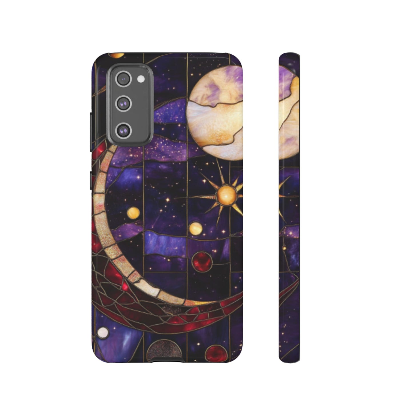 Celestial Stained Glass Phone Case - iPhone 16 15 14 13 12 11, Samsung Galaxy & Google Pixel Phone Covers