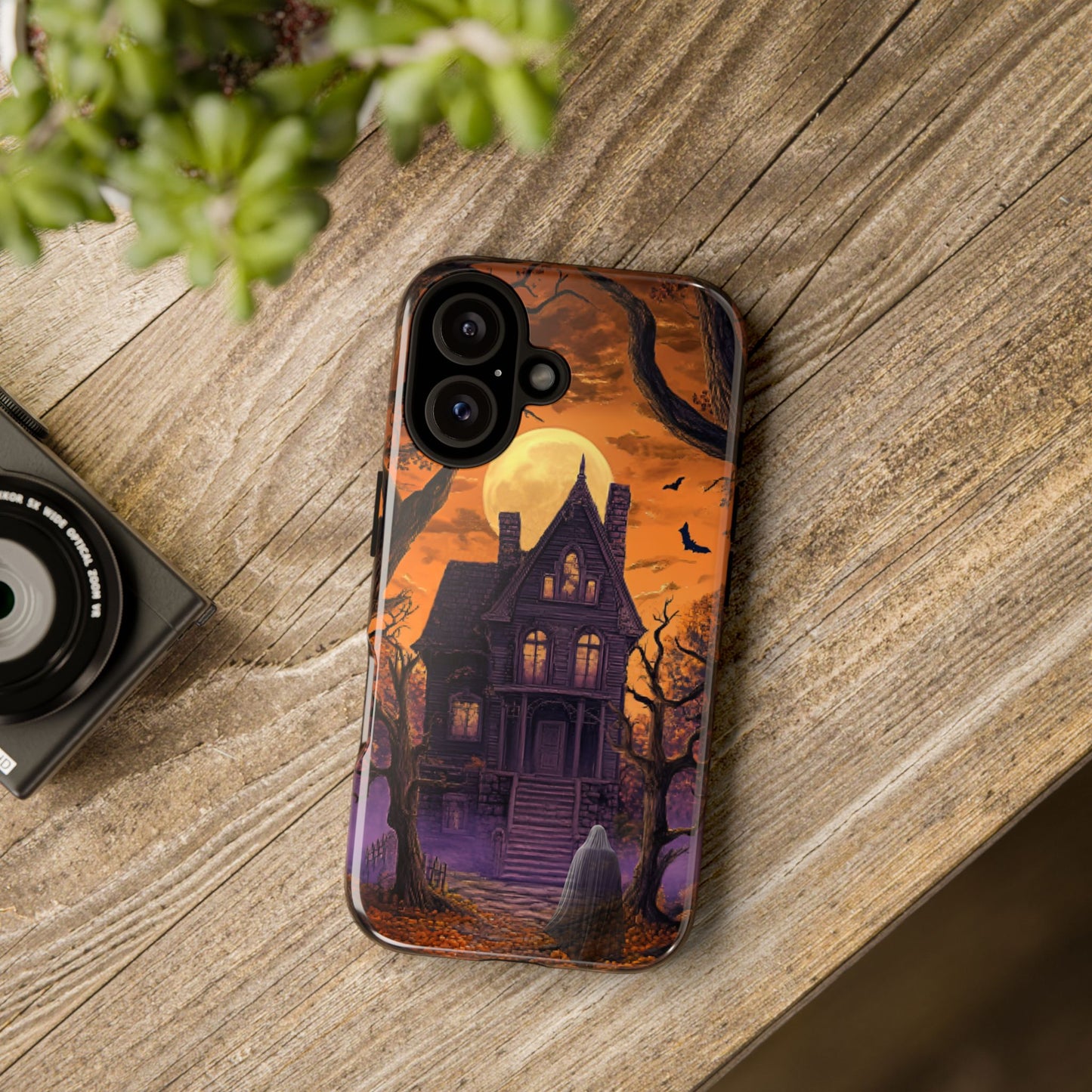 Halloween Haunted Mansion and Ghost Phone Case - Spooky Season Phone Cases - iPhone 16 15 14 13 12 11, Samsung Galaxy & Google Pixel Phone Covers