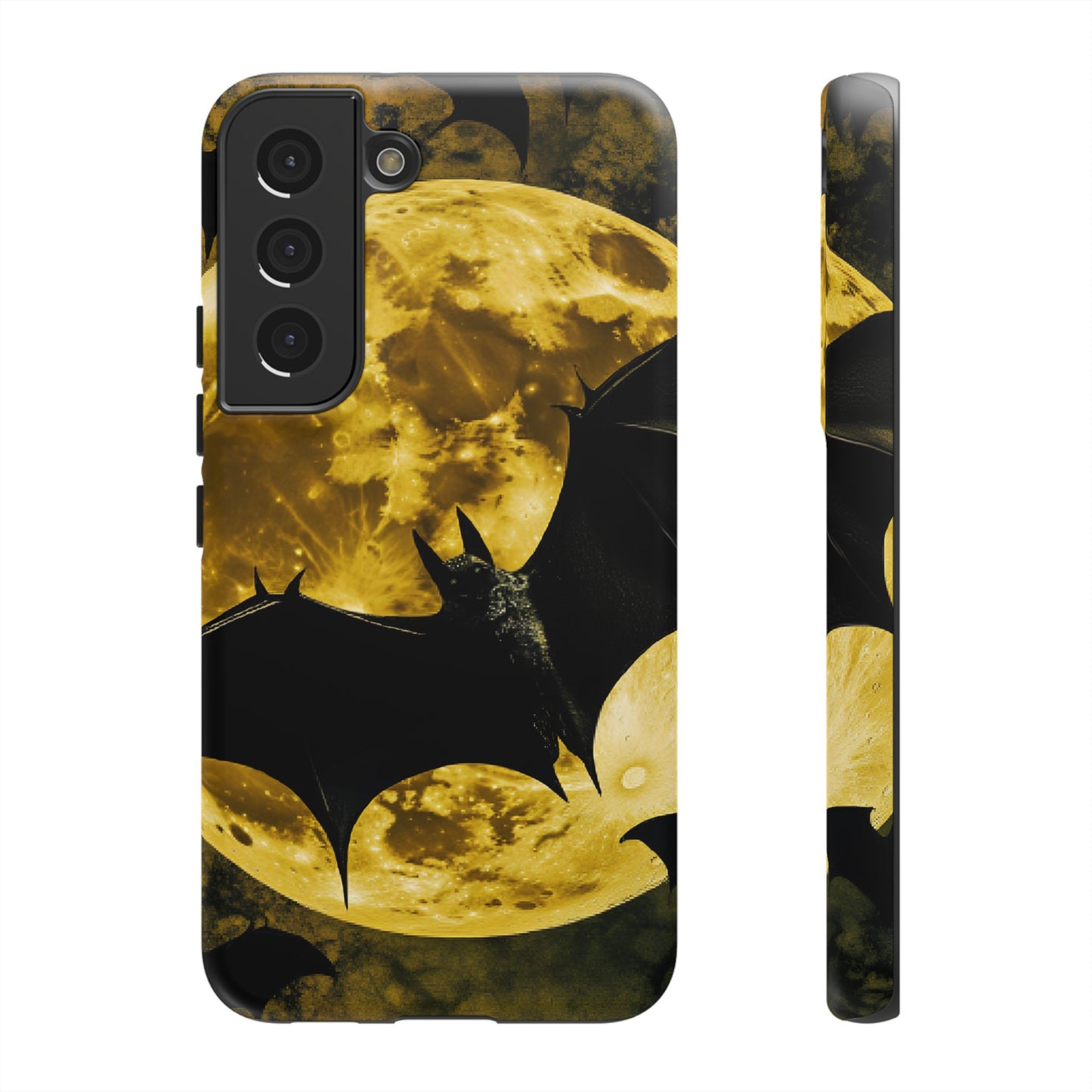 Gothic Bat and Moon Phone Case - Spooky Halloween Phone Cases - iPhone 16 15 14 13 12 11, Samsung Galaxy & Google Pixel Phone Covers