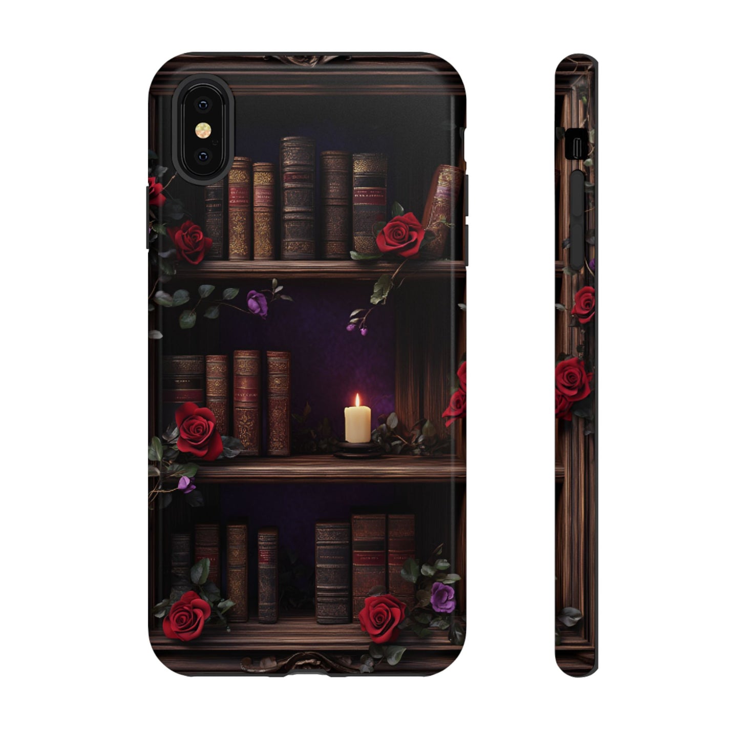 Vintage Books Phone Case - Goth Dark Academia Library Phone Cases for iPhone 16 15 14 13 12 11, Samsung Galaxy & Google Pixel