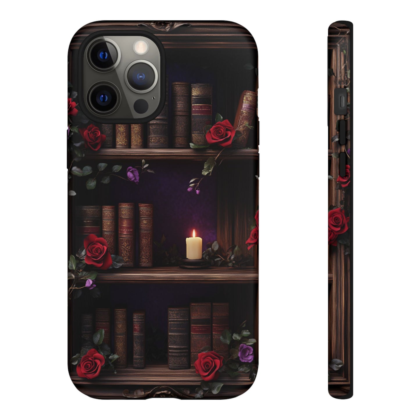 Vintage Books Phone Case - Goth Dark Academia Library Phone Cases for iPhone 16 15 14 13 12 11, Samsung Galaxy & Google Pixel