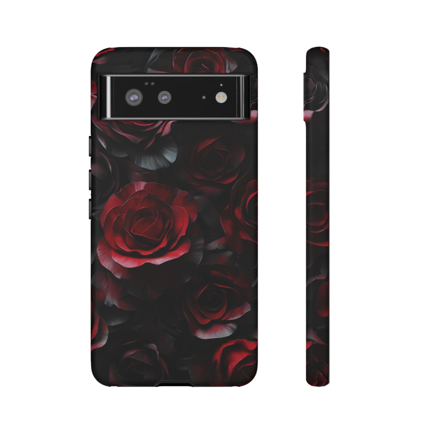 Dark Rose Flower Phone Case - Gothic Floral Phone Cases for iPhone 16 15 14 13 12 11, Samsung Galaxy & Google Pixel