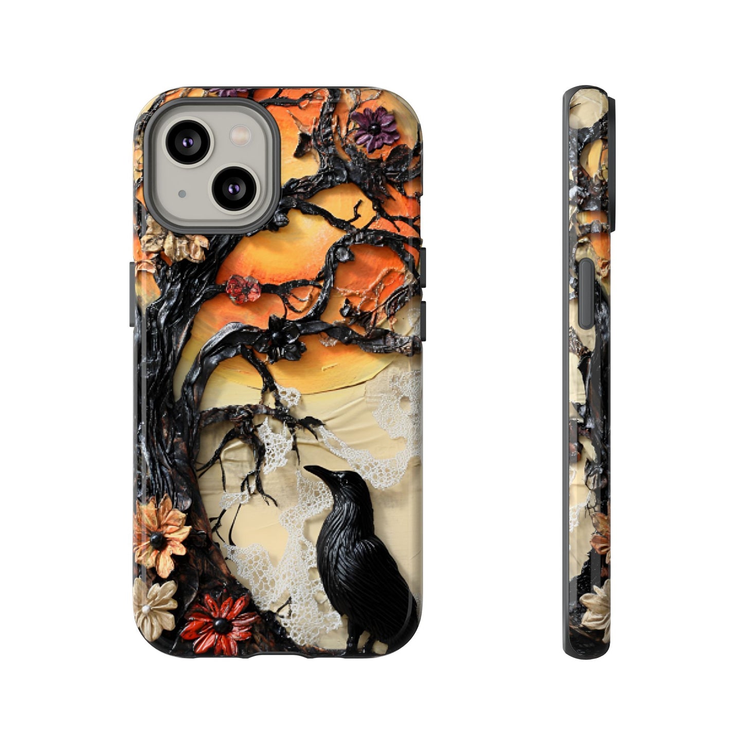 Gothic Raven Phone Case - Fantasy Goth Phone Cases for iPhone 16 15 14 13 12 11, Samsung Galaxy & Google Pixel