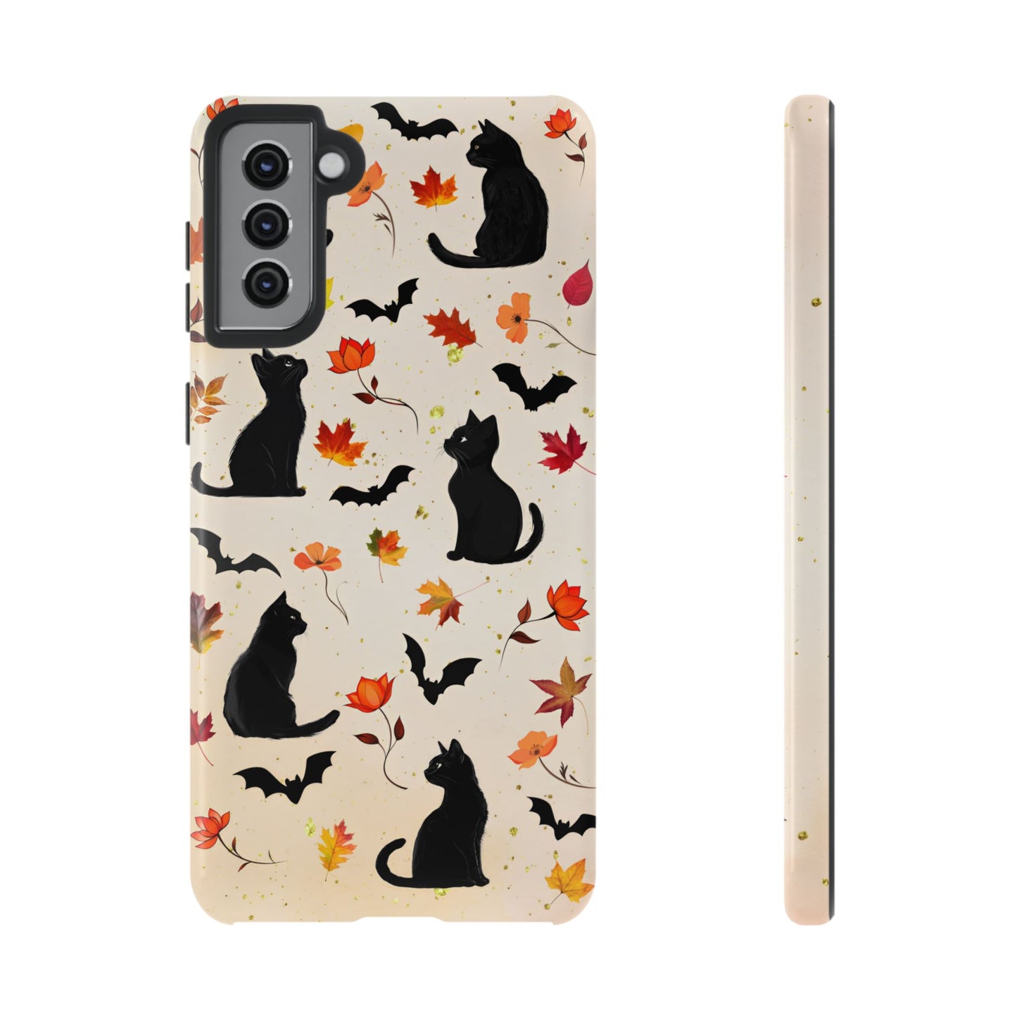 Cute Black Cats Halloween Phone Case - Aesthetic Fall Phone Cases - iPhone 16 15 14 13 12 11, Samsung Galaxy & Google Pixel Phone Covers