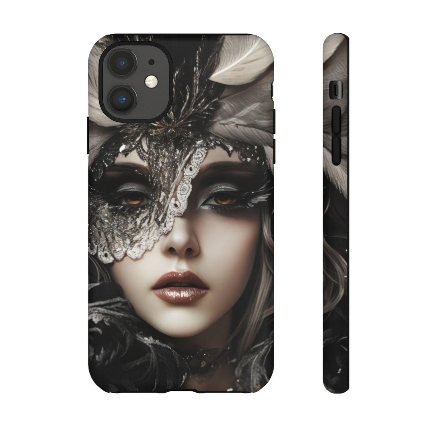 Goth Phone Case with Aesthetic Woman - iPhone 16 15 14 13 12 11, Samsung Galaxy & Google Pixel Phone Covers