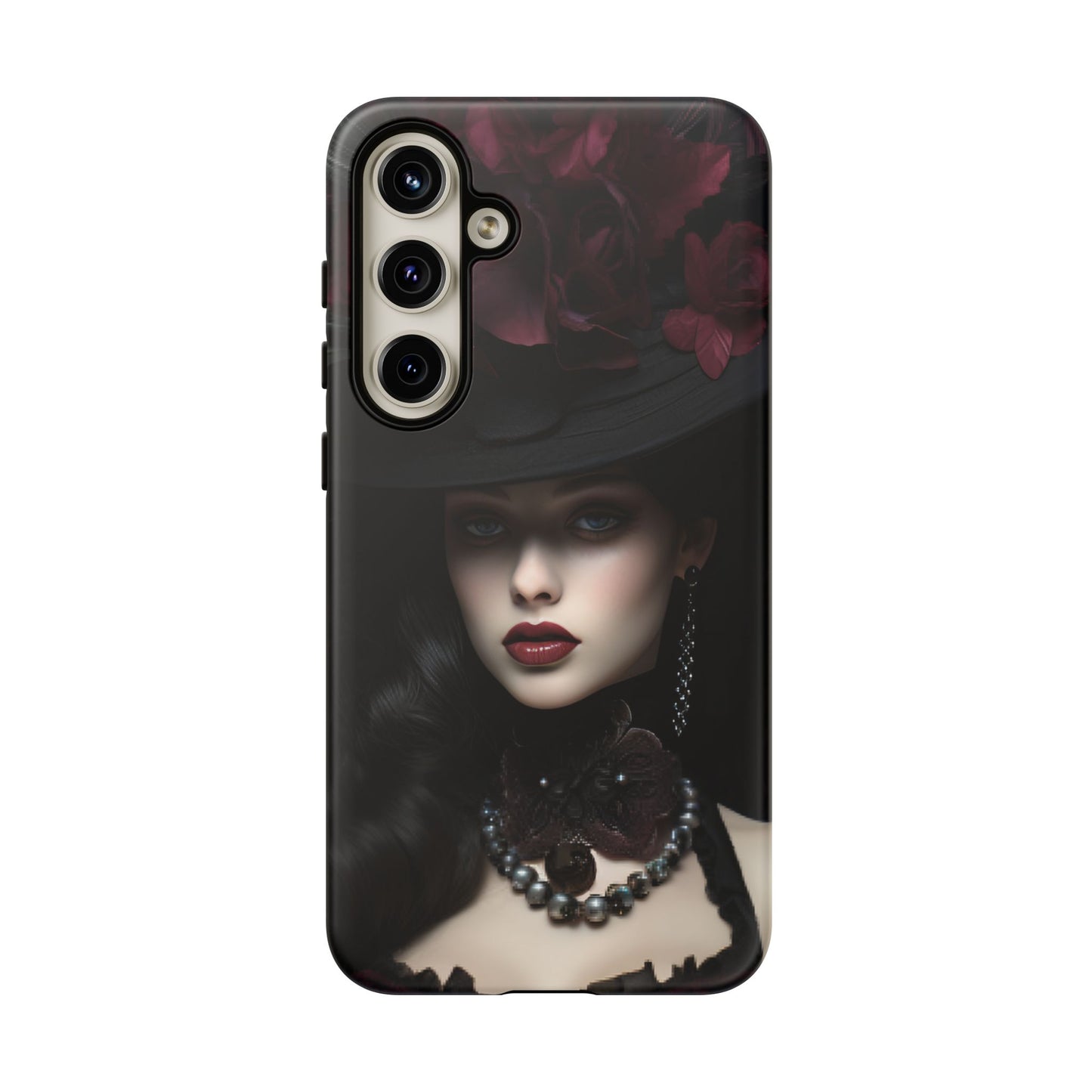 Victorian Goth Phone Case with Vintage Gothic Woman for iPhone 16 15 14 13 12 11, Samsung Galaxy & Google Pixel