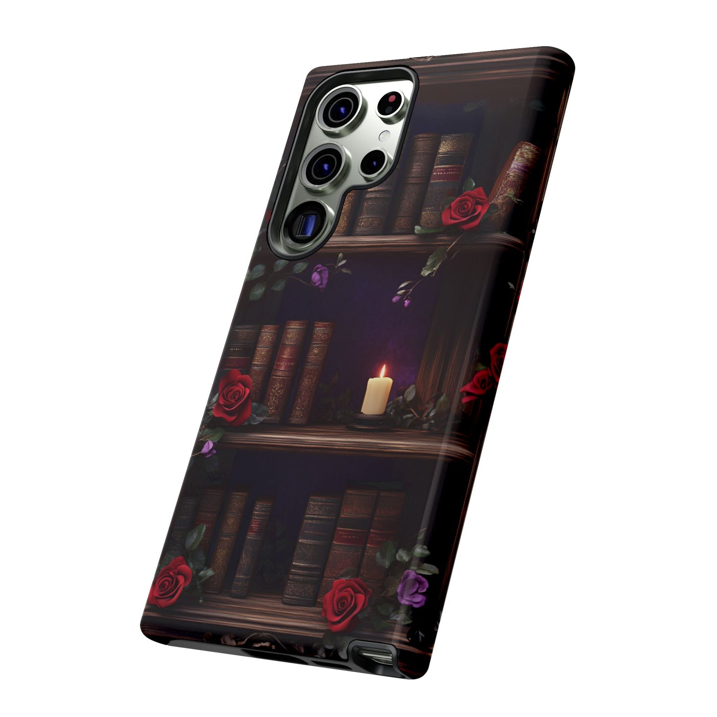 Vintage Books Phone Case - Goth Dark Academia Library Phone Cases for iPhone 16 15 14 13 12 11, Samsung Galaxy & Google Pixel