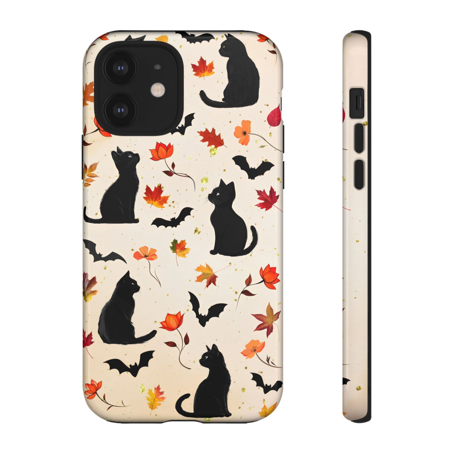 Cute Black Cats Halloween Phone Case - Aesthetic Fall Phone Cases for iPhone 16 15 14 13 12 11, Samsung Galaxy & Google Pixel