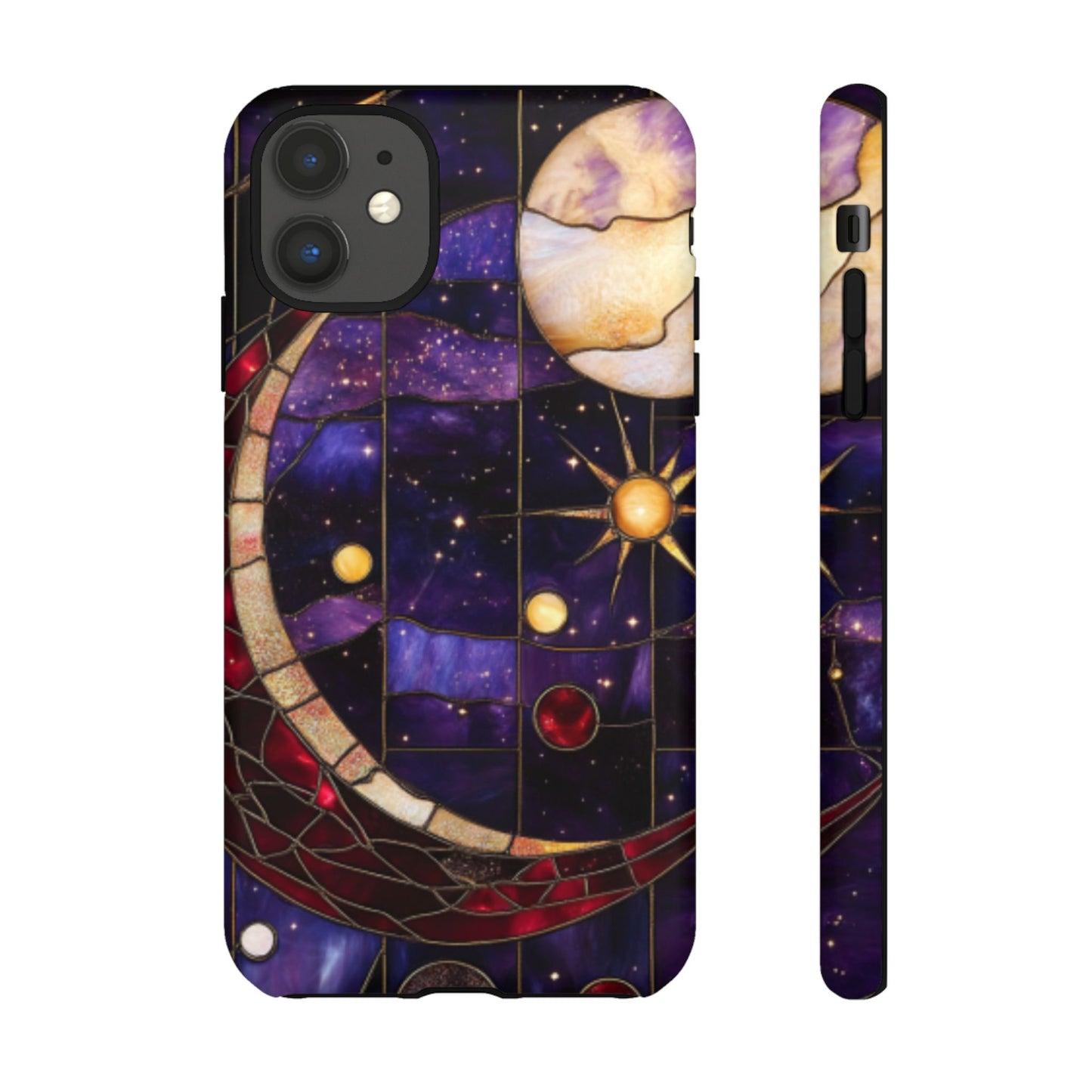 Celestial Stained Glass Phone Case - iPhone 16 15 14 13 12 11, Samsung Galaxy & Google Pixel Phone Covers