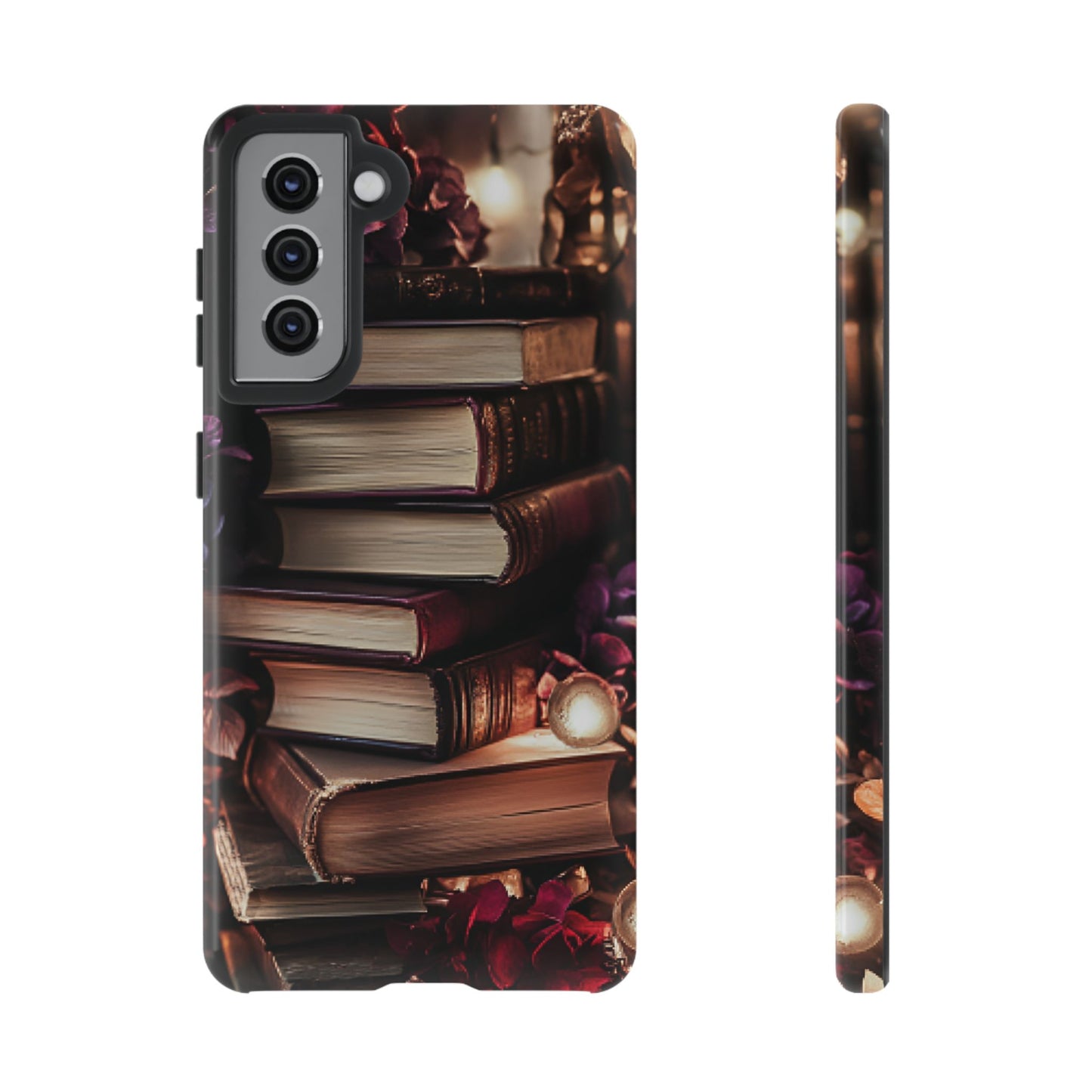 Book Lover Phone Case - Vintage Dark Academia Books - iPhone 16 15 14 13 12 11, Samsung Galaxy & Google Pixel Phone Covers