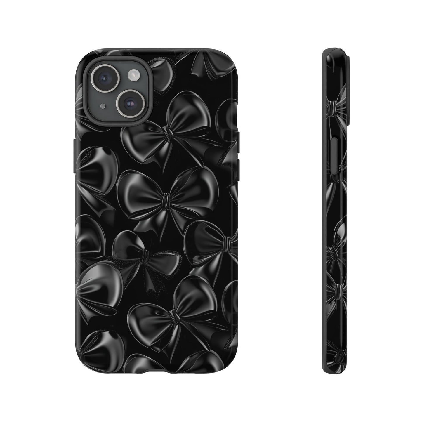 Black Bow Phone Case - Gothic Dark Coquette Phone Cover for iPhone 16 15 14 13 12 11, Samsung Galaxy & Google Pixel