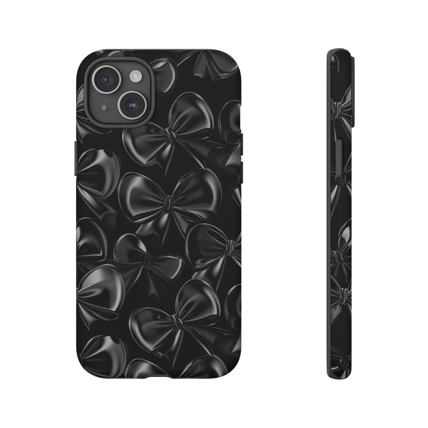 Black Bow Phone Case - Gothic Dark Coquette Phone Cover for iPhone 16 15 14 13 12 11, Samsung Galaxy & Google Pixel