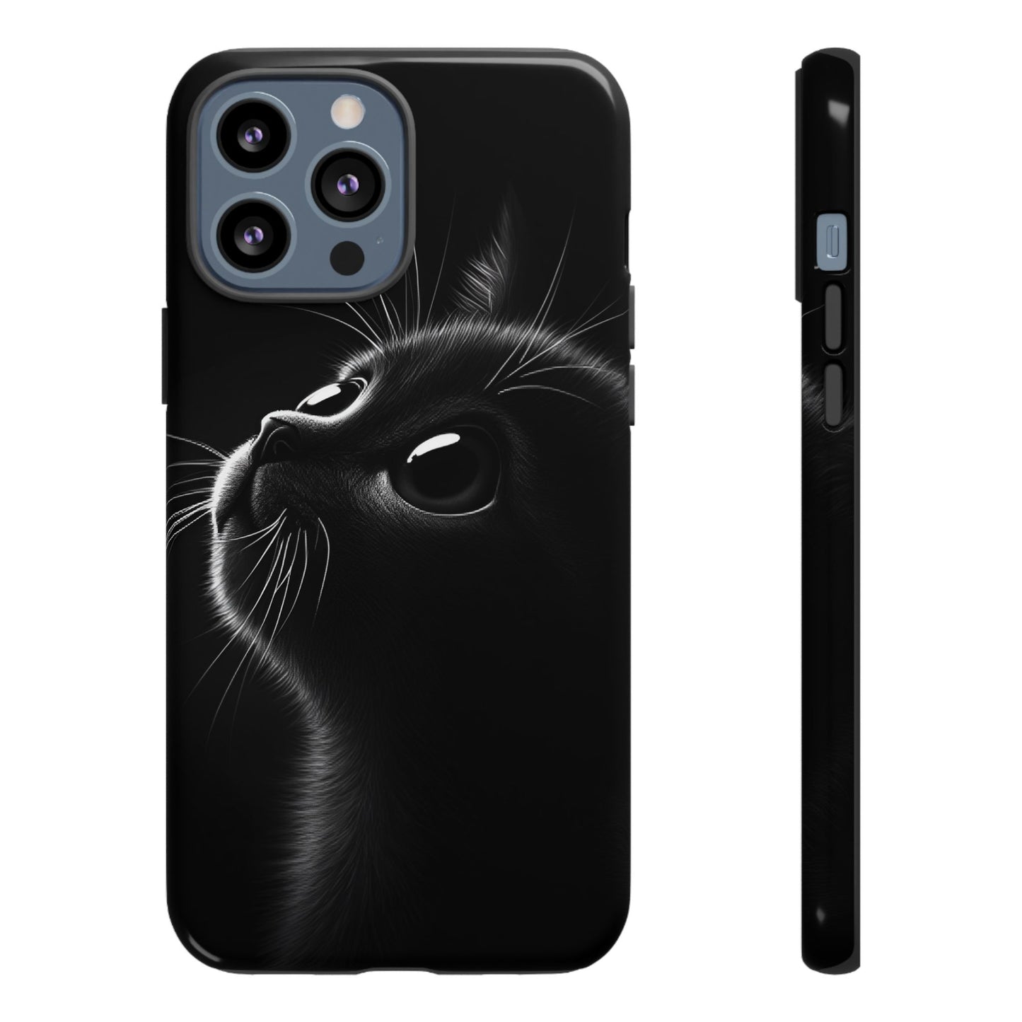 Cute Black Cat Phone Case - Cat Lover Phone Cases for iPhone 16 15 14 13 12 11, Samsung Galaxy & Google Pixel