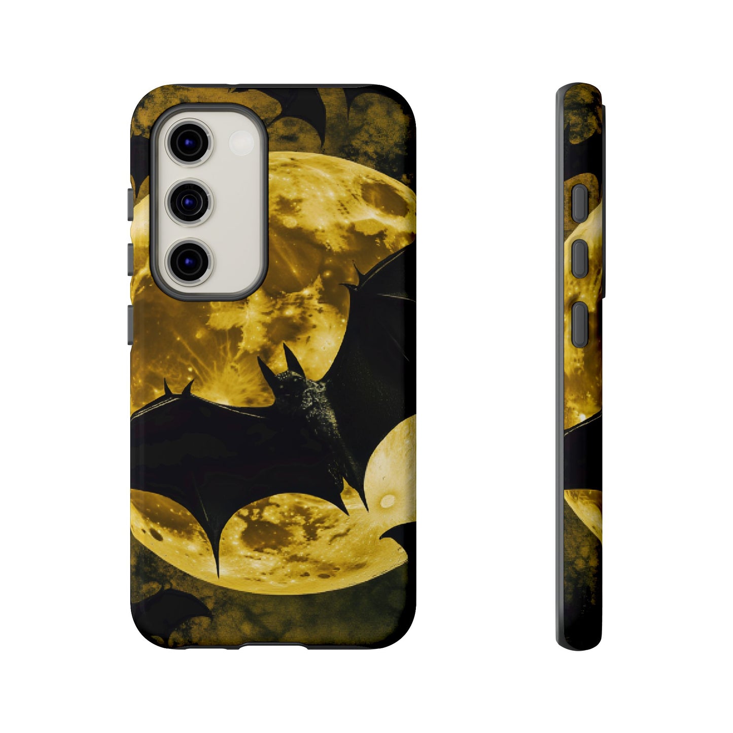 Gothic Bat and Moon Phone Case - Spooky Halloween Phone Cases for iPhone 16 15 14 13 12 11, Samsung Galaxy & Google Pixel