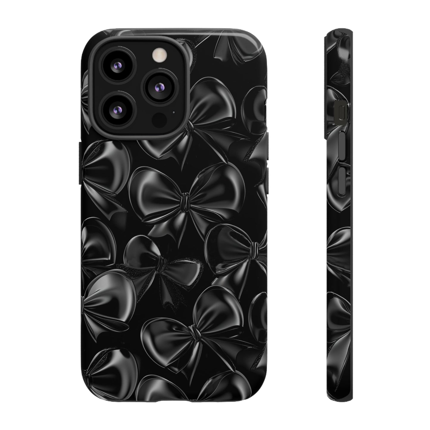 Black Bow Phone Case - Gothic Dark Coquette Phone Cover for iPhone 16 15 14 13 12 11, Samsung Galaxy & Google Pixel