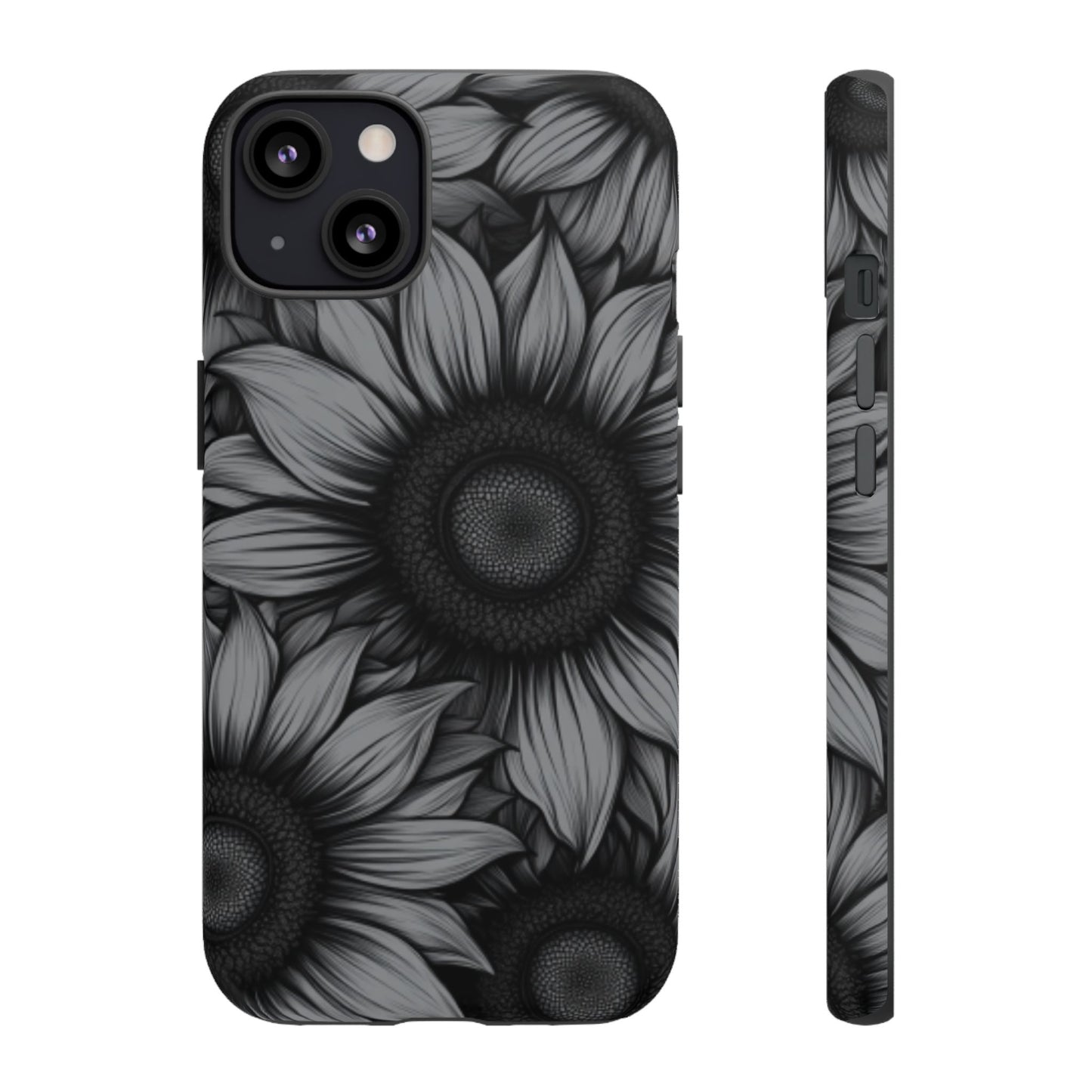 Sunflower Phone Case - Dark Gothic Floral Phone Cases - Phone 16 15 14 13 12 11, Samsung Galaxy & Google Pixel Phone Covers