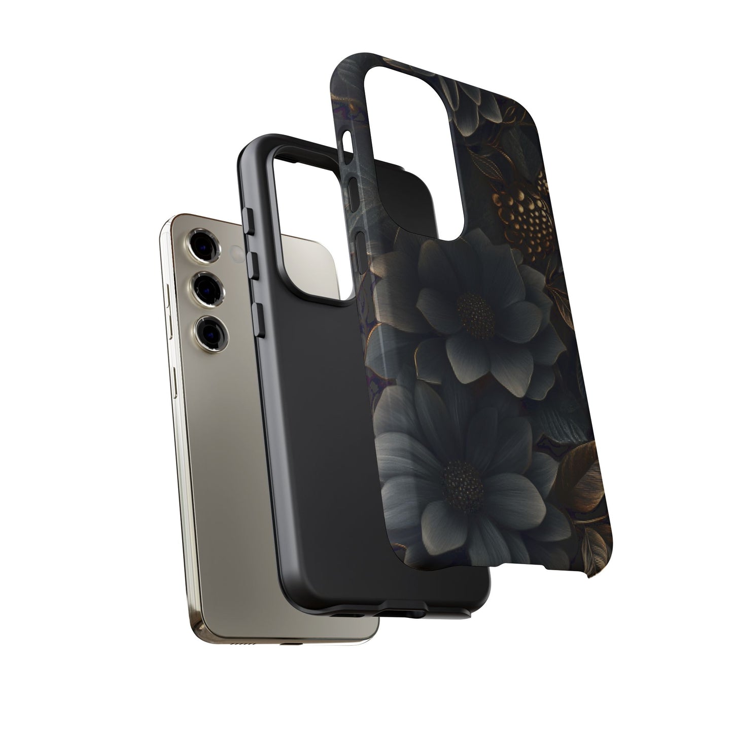 Dark Flower Phone Case - iPhone 16 15 14 13 12 11, Samsung Galaxy & Google Pixel Phone Covers