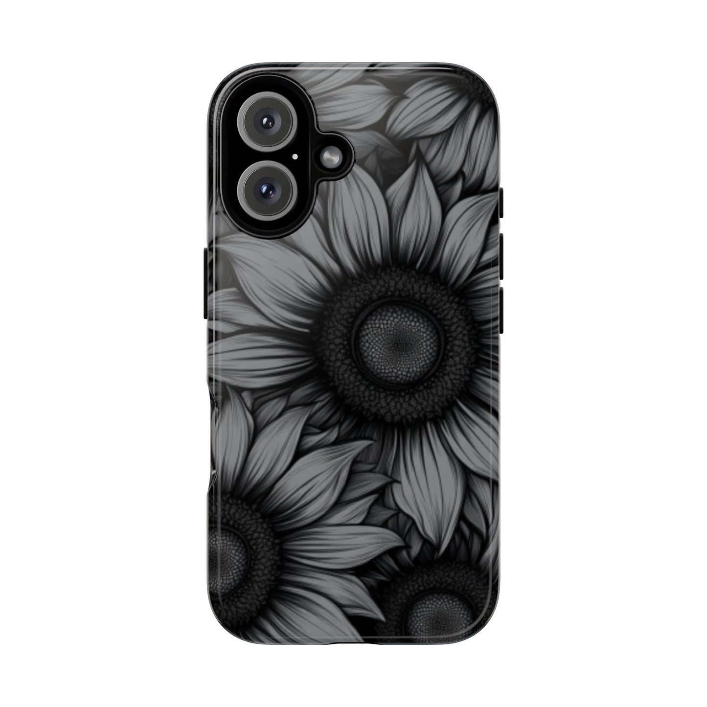 Sunflower Phone Case - Dark Gothic Floral Phone Cases - Phone 16 15 14 13 12 11, Samsung Galaxy & Google Pixel Phone Covers