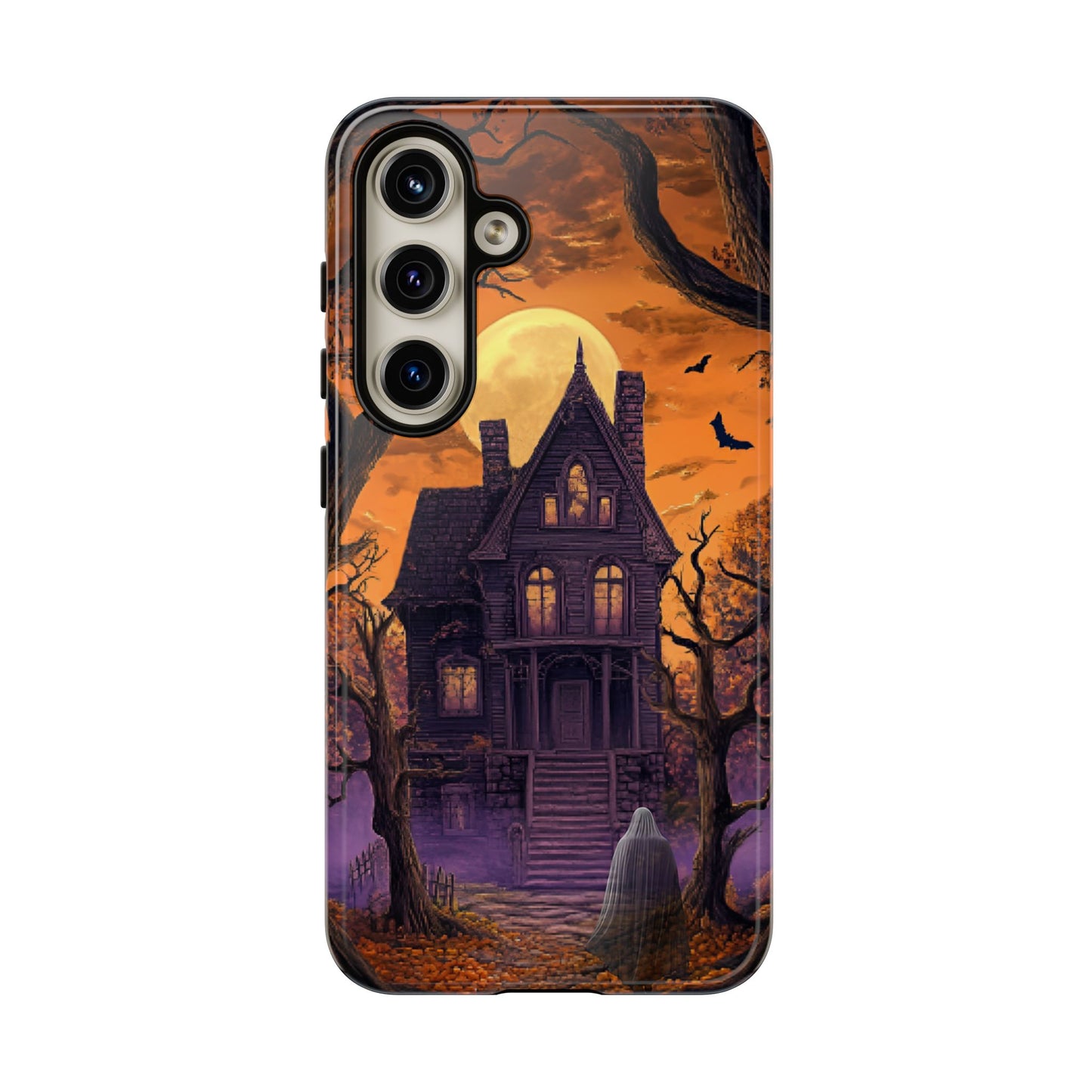 Halloween Haunted Mansion and Ghost Phone Case - Spooky Season Phone Cases - iPhone 16 15 14 13 12 11, Samsung Galaxy & Google Pixel Phone Covers