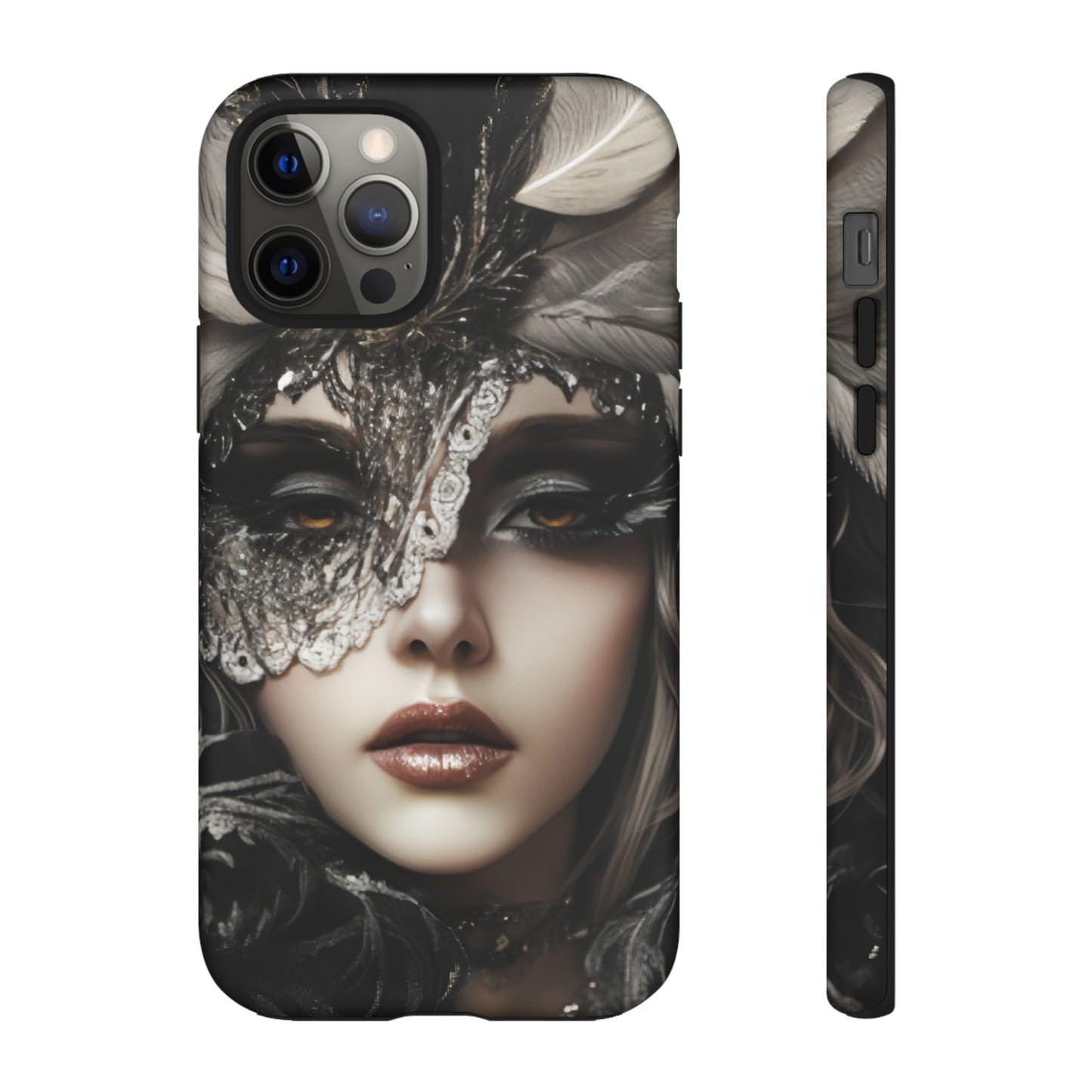 Goth Phone Case with Aesthetic Woman - iPhone 16 15 14 13 12 11, Samsung Galaxy & Google Pixel Phone Covers