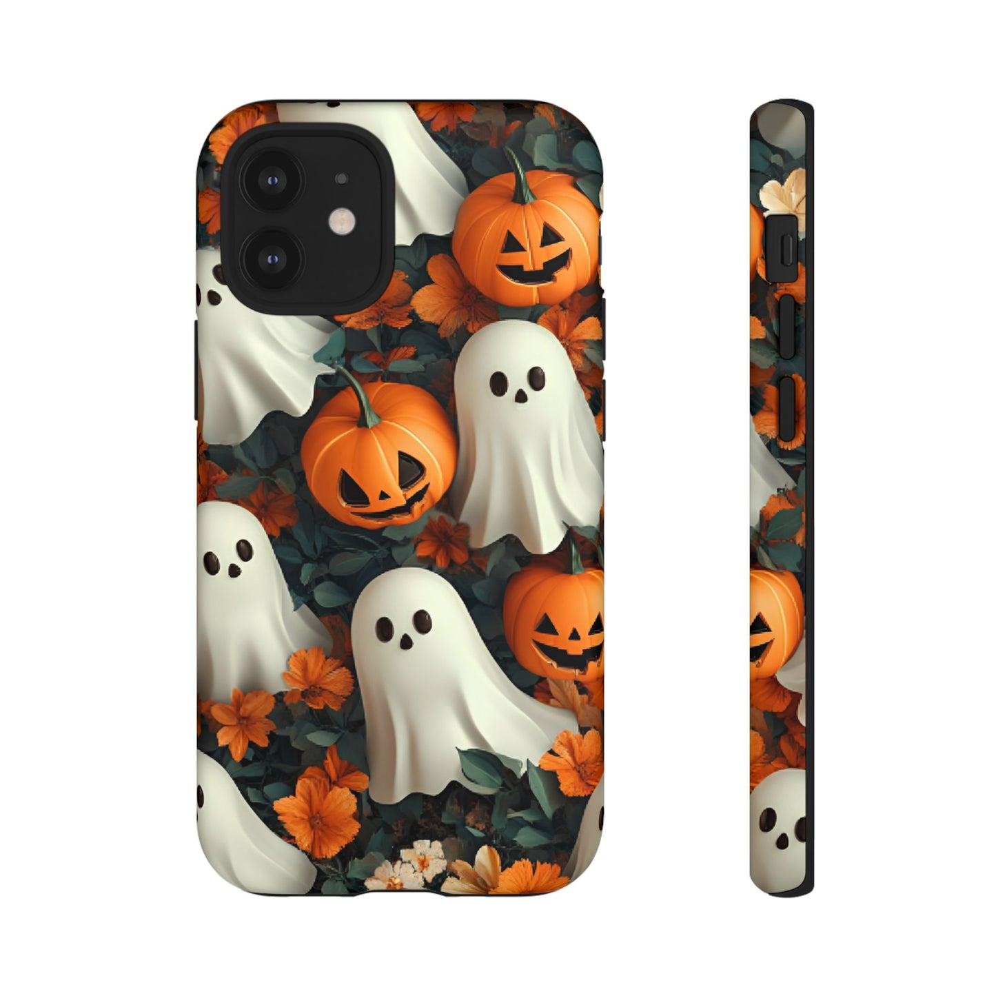 Halloween Ghosts and Pumpkins Phone Case - Spooky and Cute Phone Cases - iPhone 16 15 14 13 12 11, Samsung Galaxy & Google Pixel Phone Covers