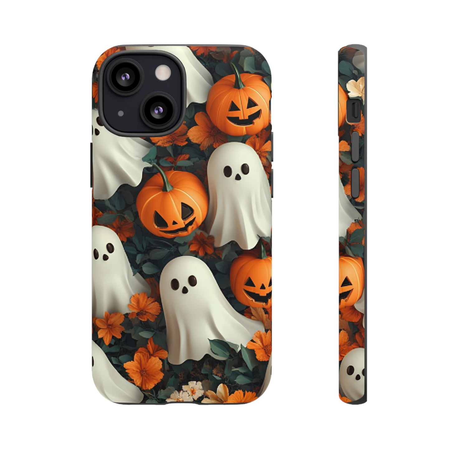 Halloween Ghosts and Pumpkins Phone Case - Spooky and Cute Phone Cases for iPhone 16 15 14 13 12 11, Samsung Galaxy & Google Pixel Phone Covers