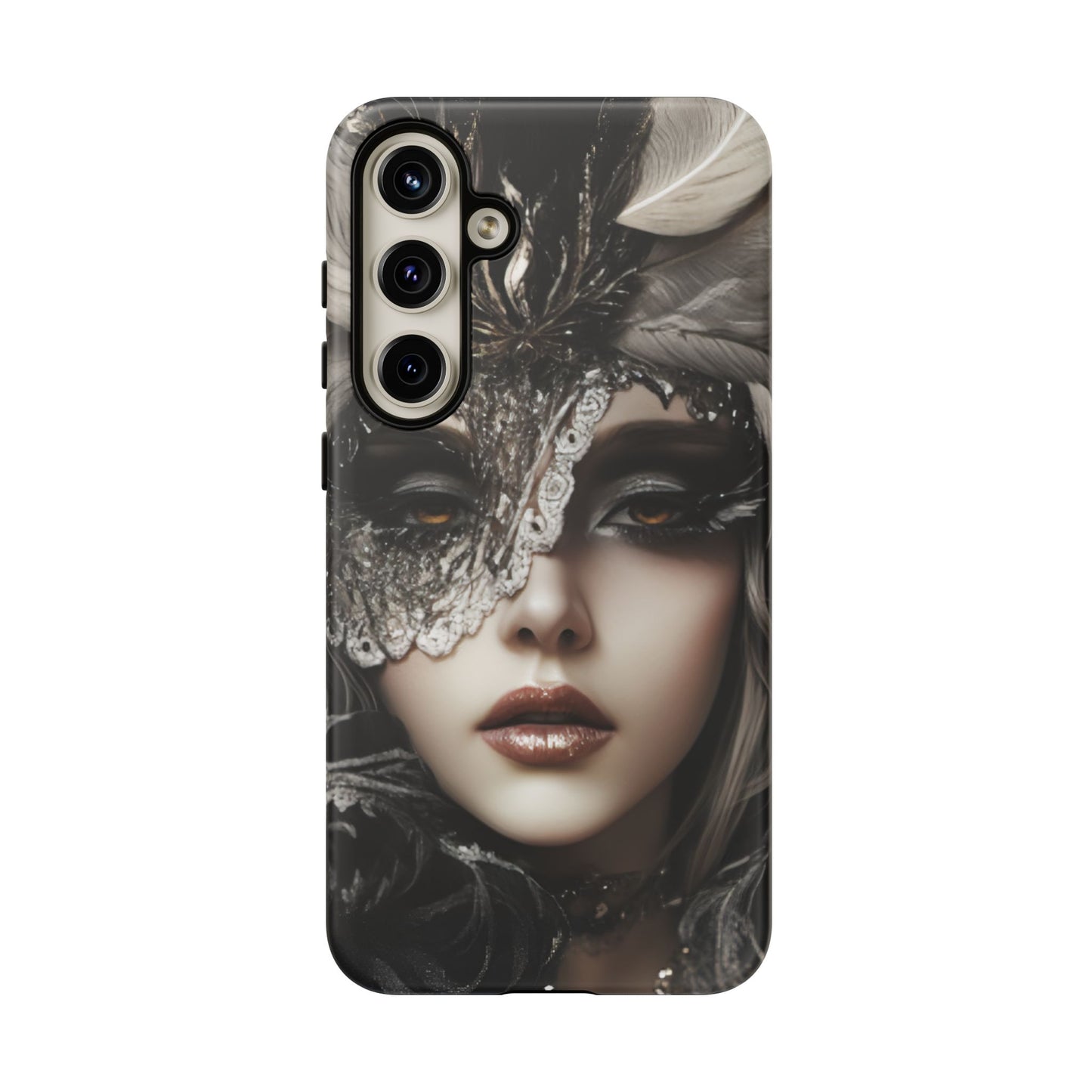 Goth Phone Case with Aesthetic Woman for iPhone 16 15 14 13 12 11, Samsung Galaxy & Google Pixel