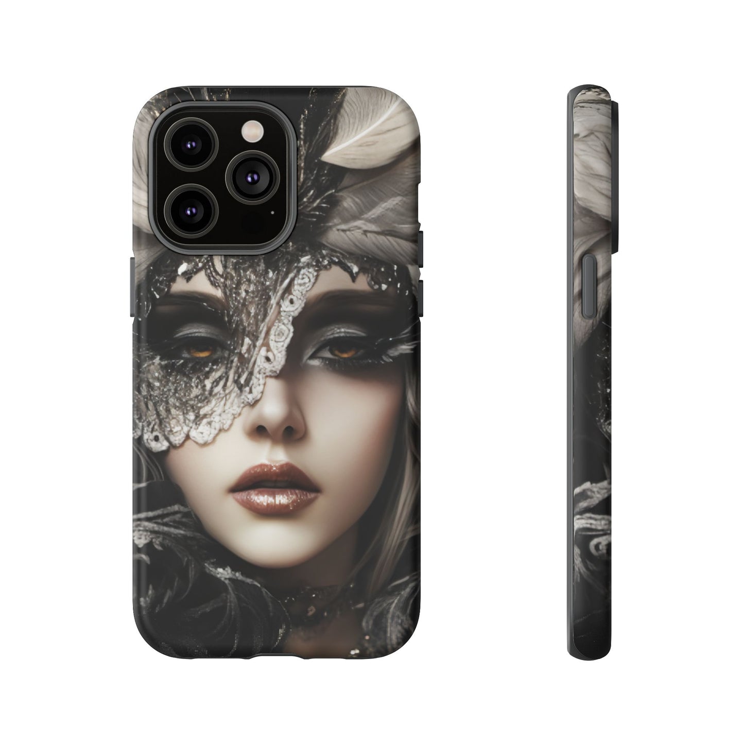 Goth Phone Case with Aesthetic Woman for iPhone 16 15 14 13 12 11, Samsung Galaxy & Google Pixel