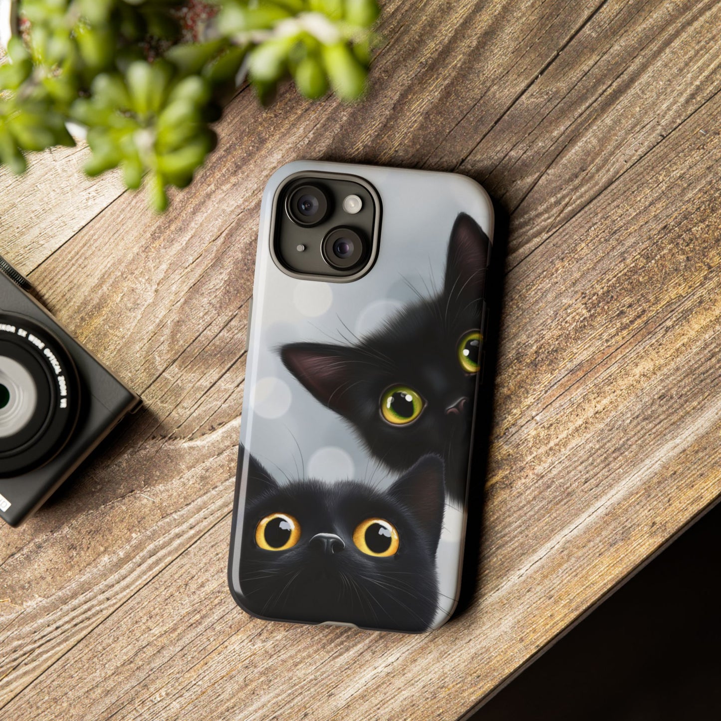 Cat Phone Case - Cute Black Cats Phone Cases - iPhone 16 15 14 13 12 11, Samsung Galaxy & Google Pixel Phone Covers