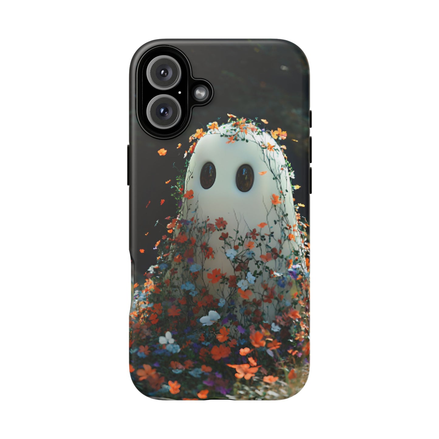 Floral Ghost Phone Case for iPhone 16 15 14 13 12 11, Samsung Galaxy & Google Pixel