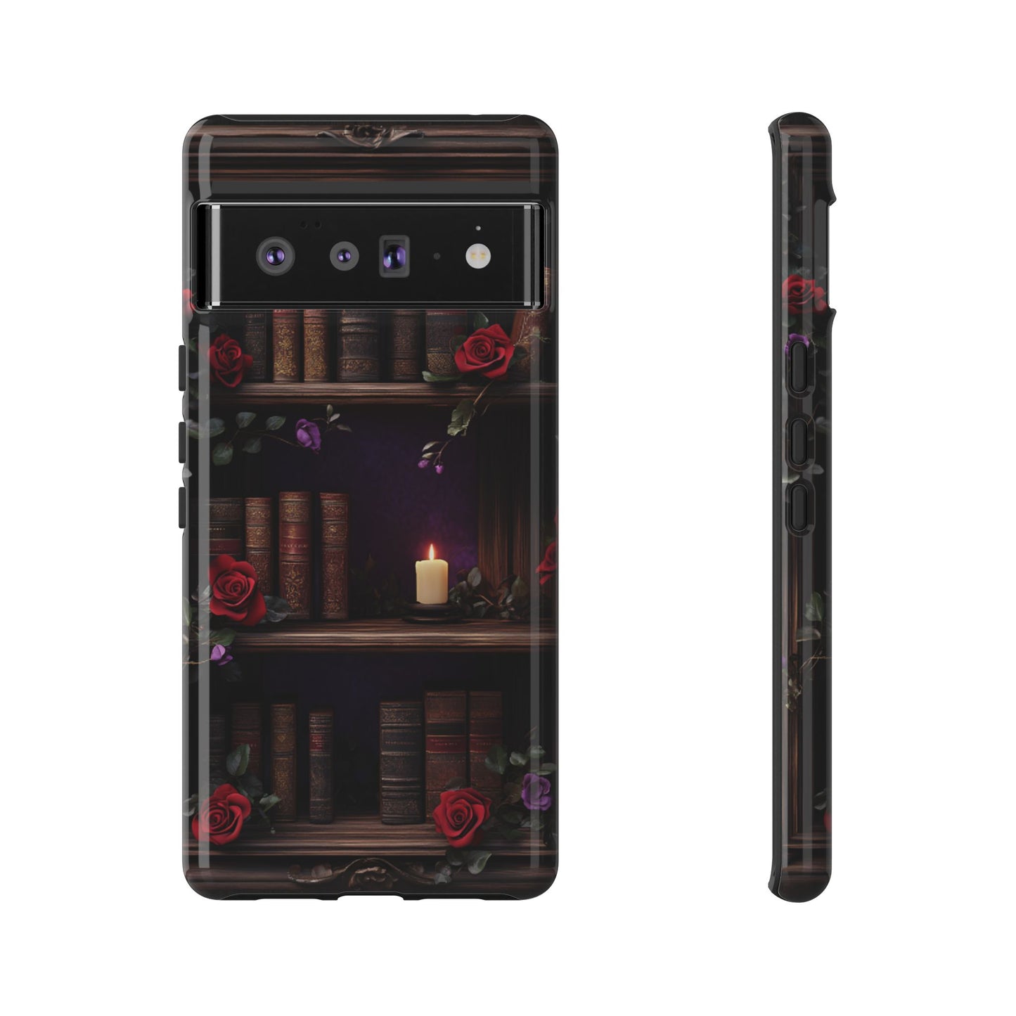 Vintage Books Phone Case - Goth Dark Academia Library Phone Cases for iPhone 16 15 14 13 12 11, Samsung Galaxy & Google Pixel